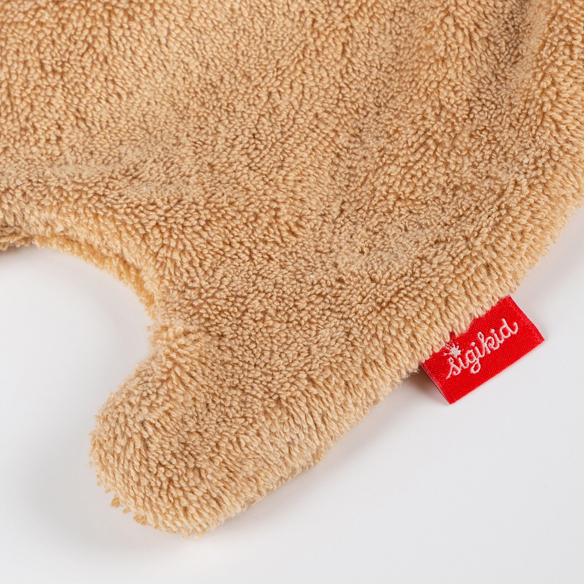 Baby comforter blankie bunny, terry cotton, brown