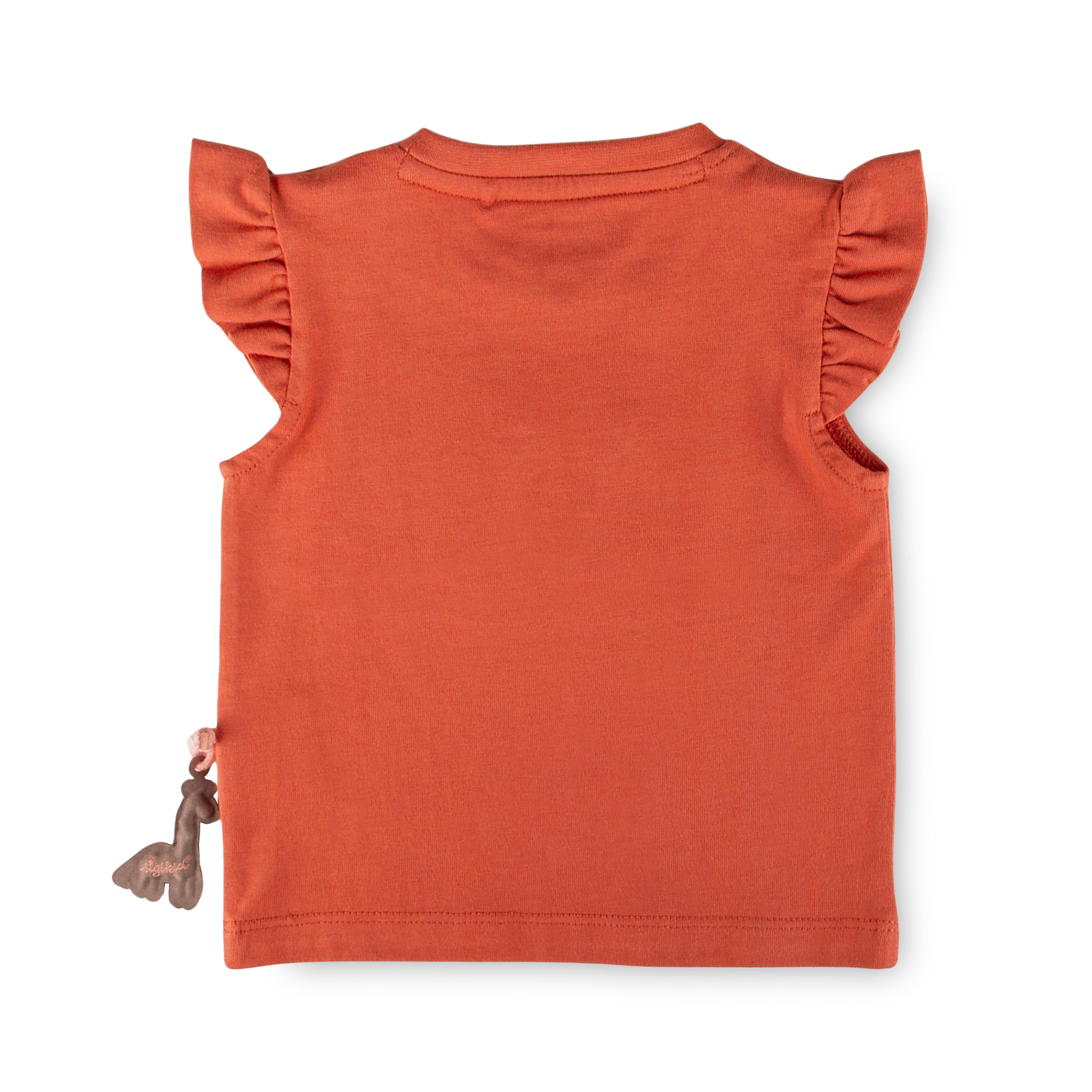 Baby T-Shirt Giraffe mit Rüschen, orange