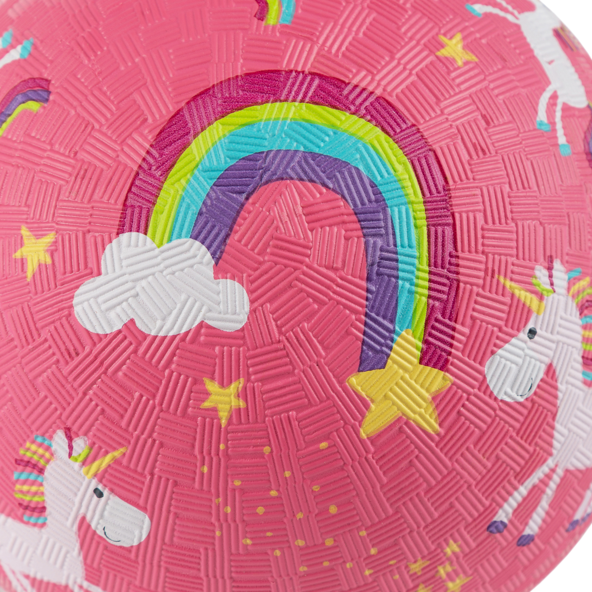Pink rubber ball unicorns, 17 cm, natural caoutchouc