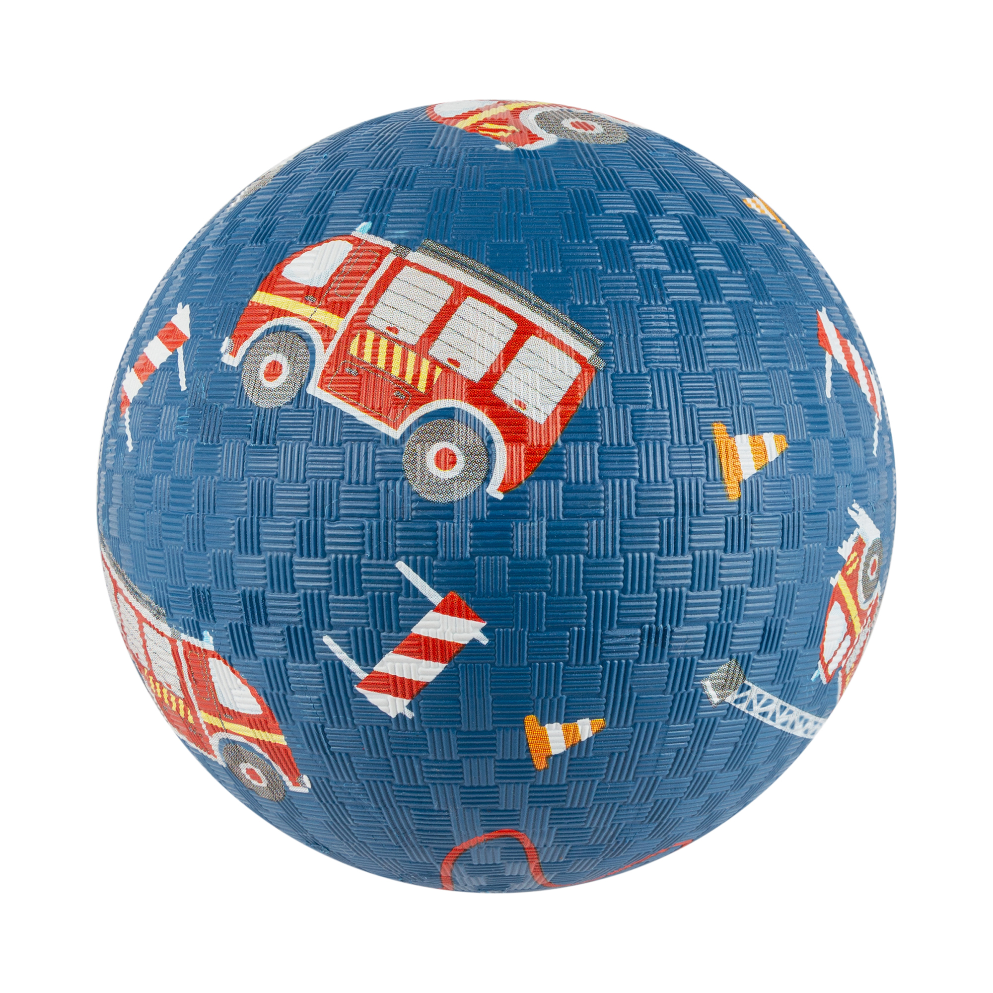 Rubber ball fire trucks, 17 cm, natural caoutchouc