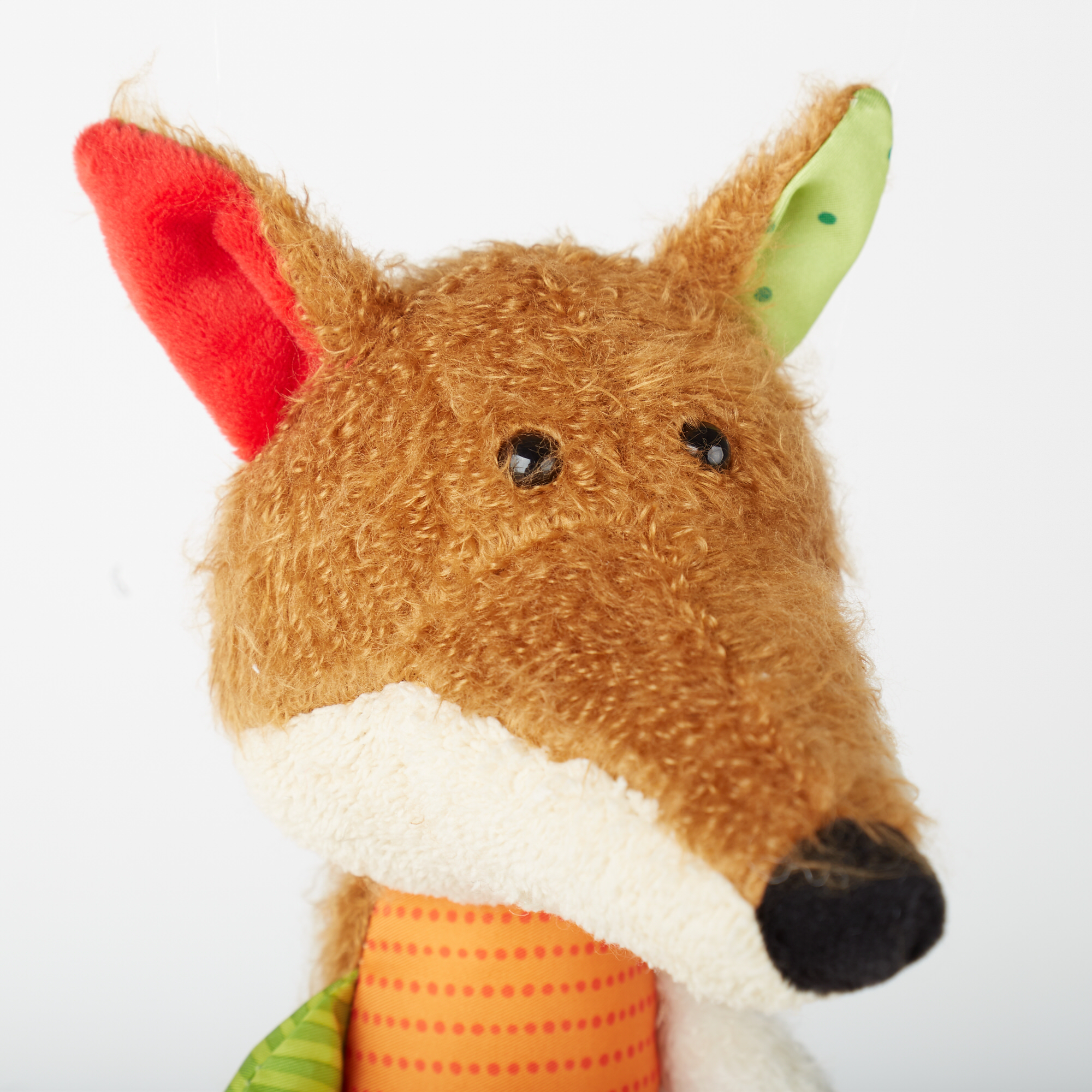 Dangling soft toy fox, Patchwork Sweety