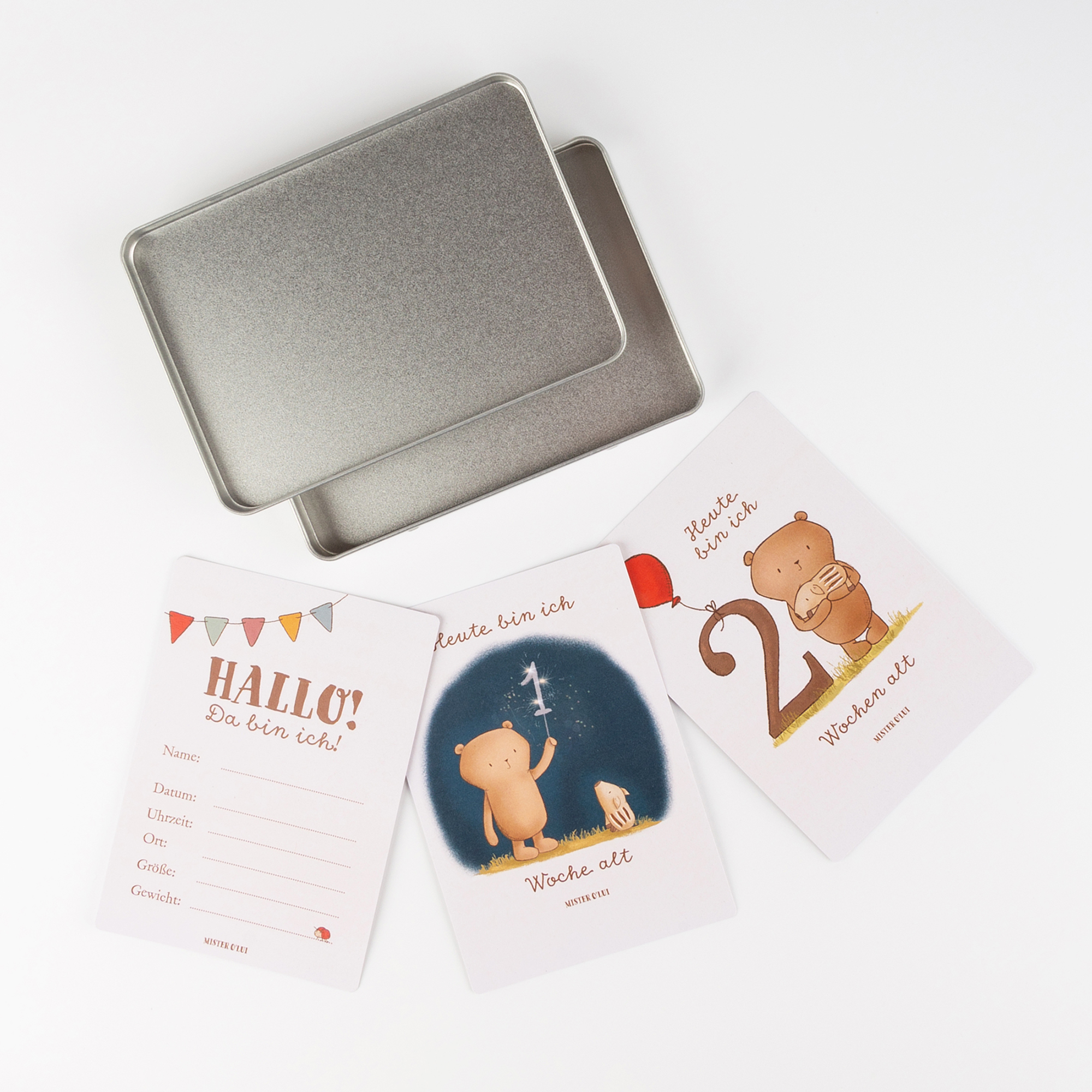 Schmuckdose mit 30 Meilensteinkarten Mister O'Lui Schmuckdose mit 30 Meilensteinkarten Mister O'Lui