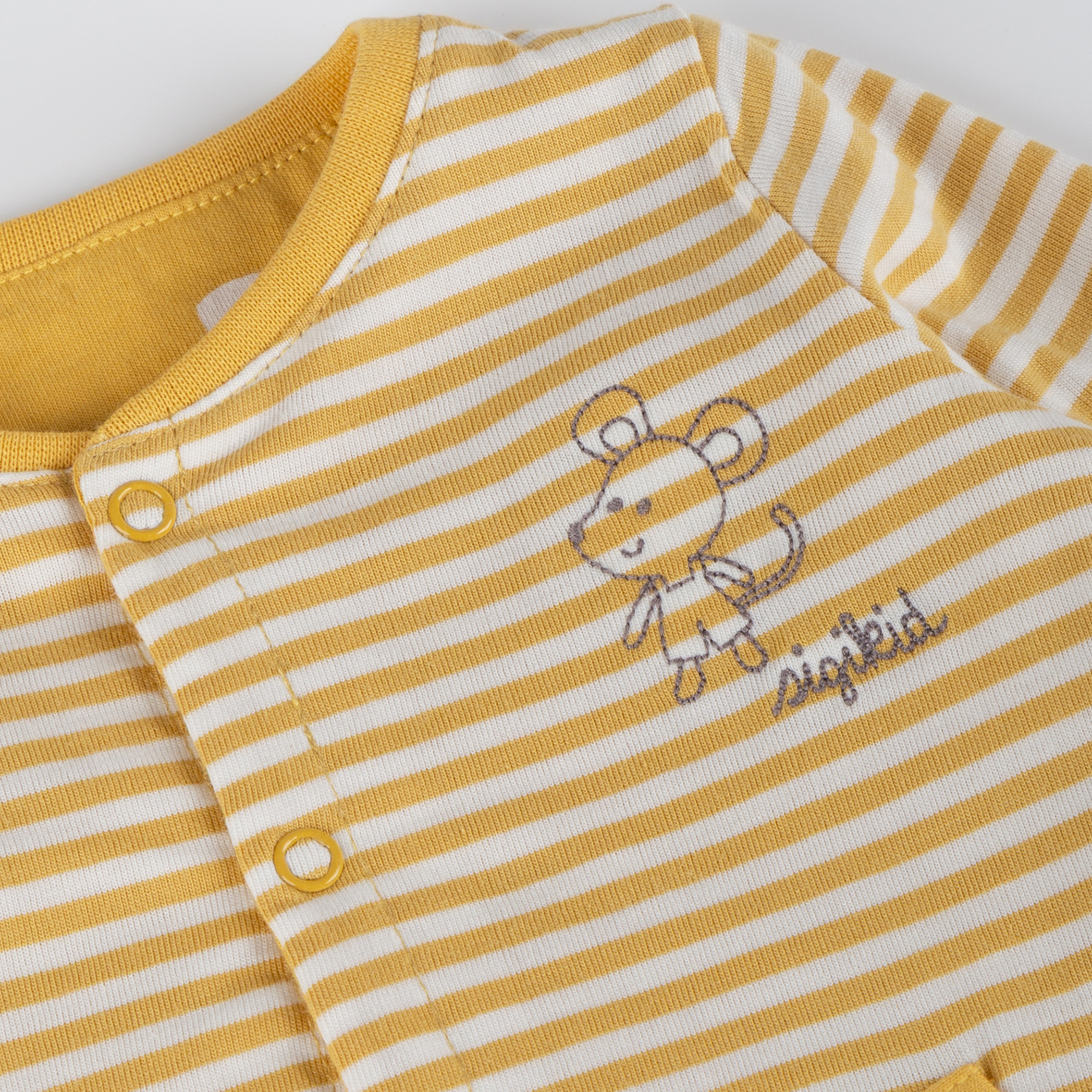 Newborn baby jacket mouse, reversible, yellow