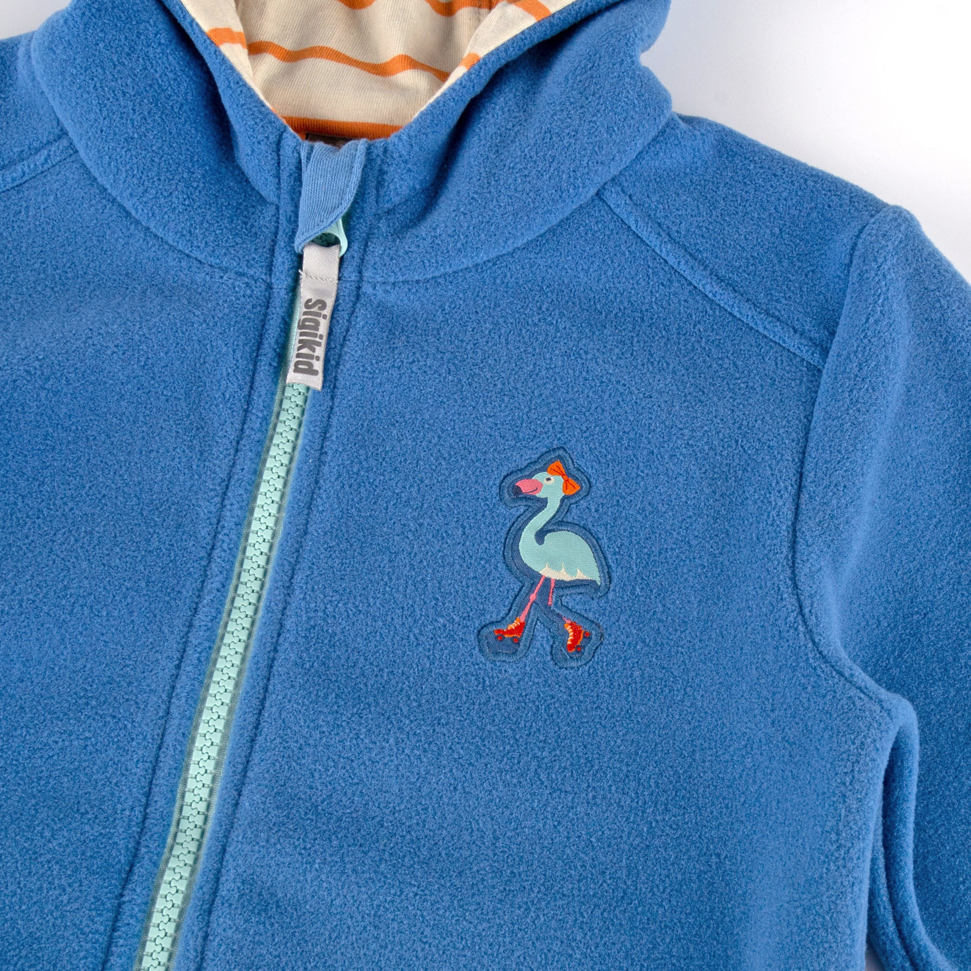 Blaue Kinder Fleecejacke Wild Flamingo Blaue Kinder Fleecejacke Wild Flamingo