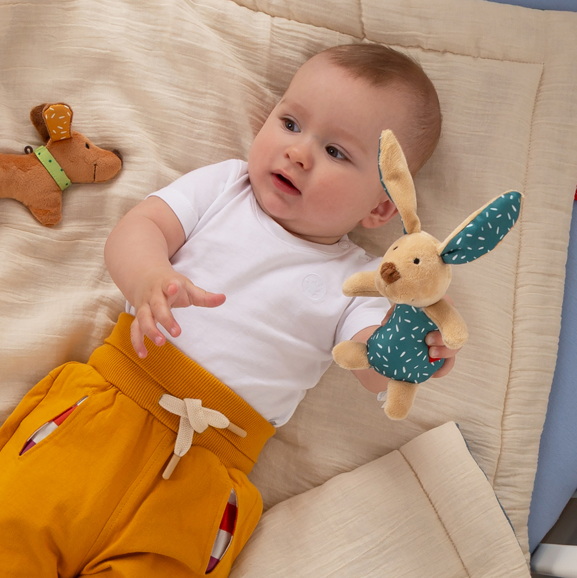 Baby Greifling Hase grün Baby Greifling Hase grün