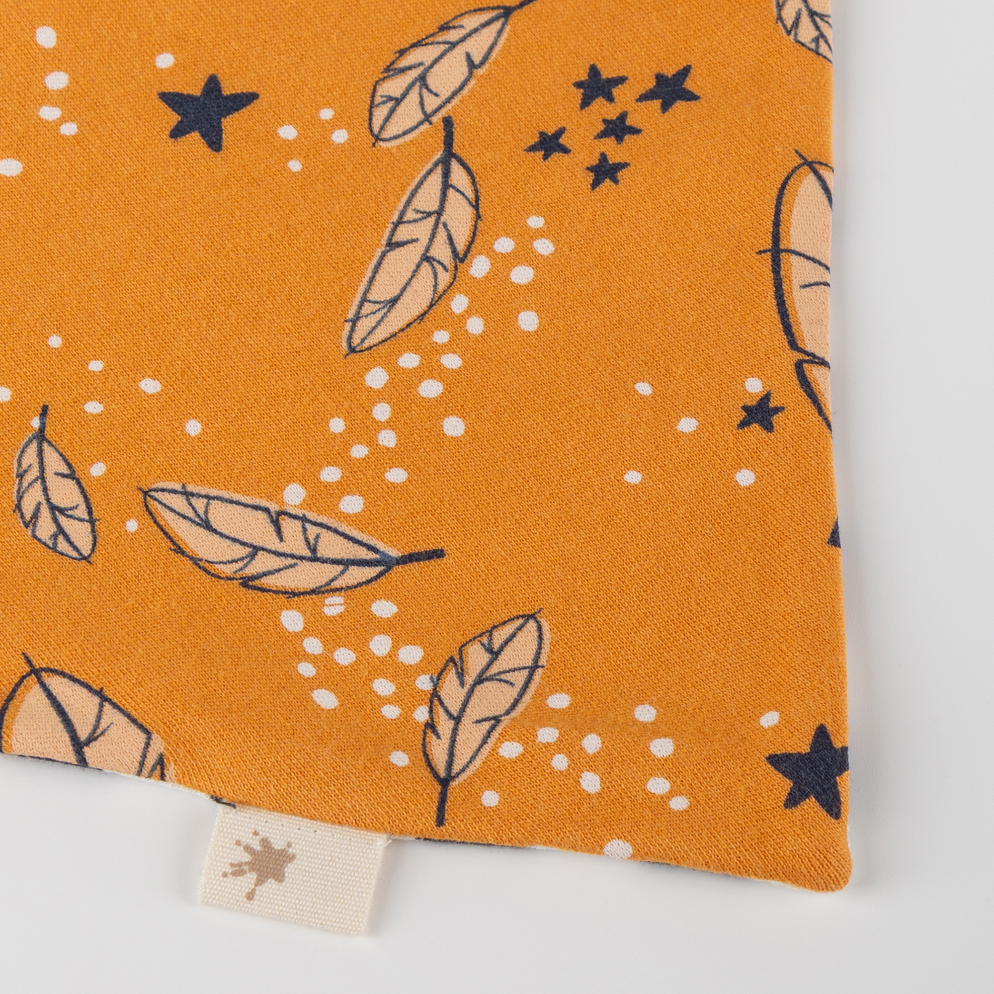 Reversible baby bandana bib Curious Owl