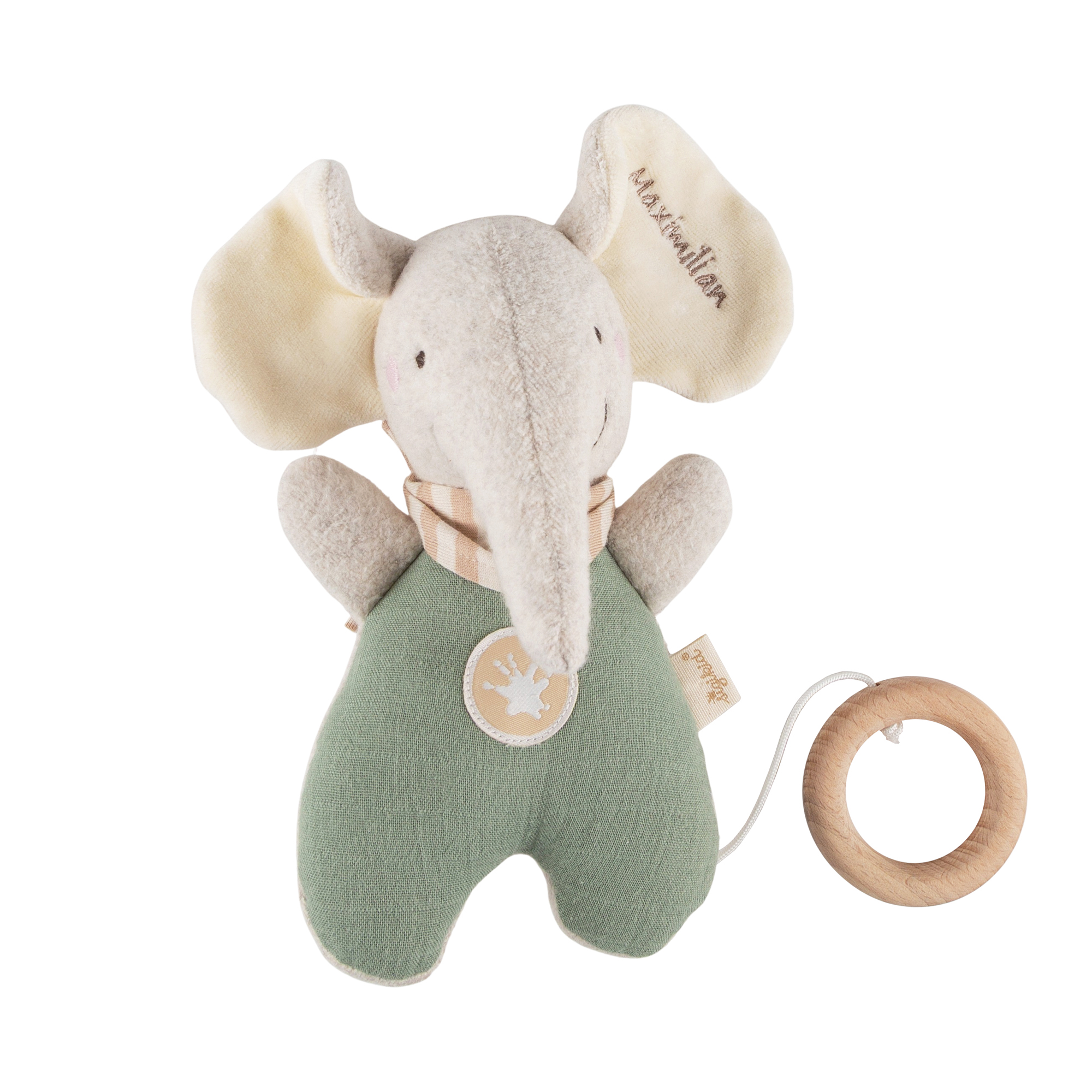 Musselin Namensspieluhr Elefant