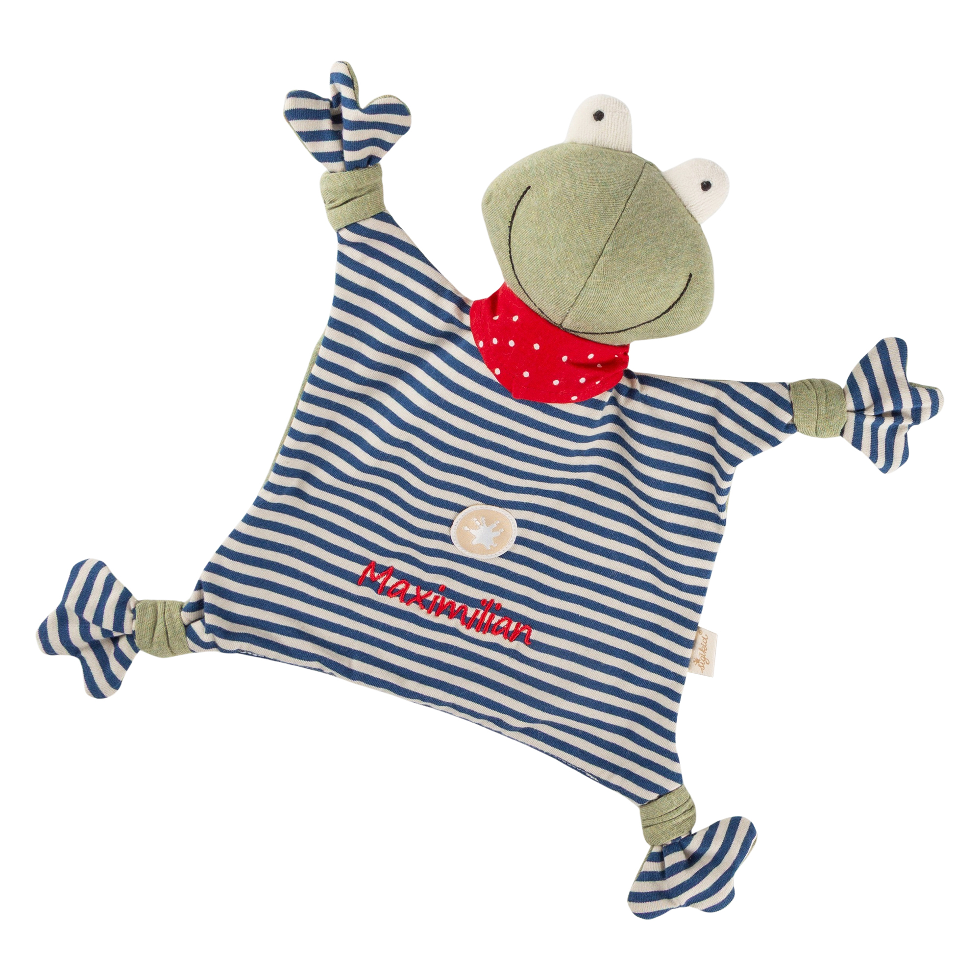 Namensschnuffeltuch Frosch, Green Collection