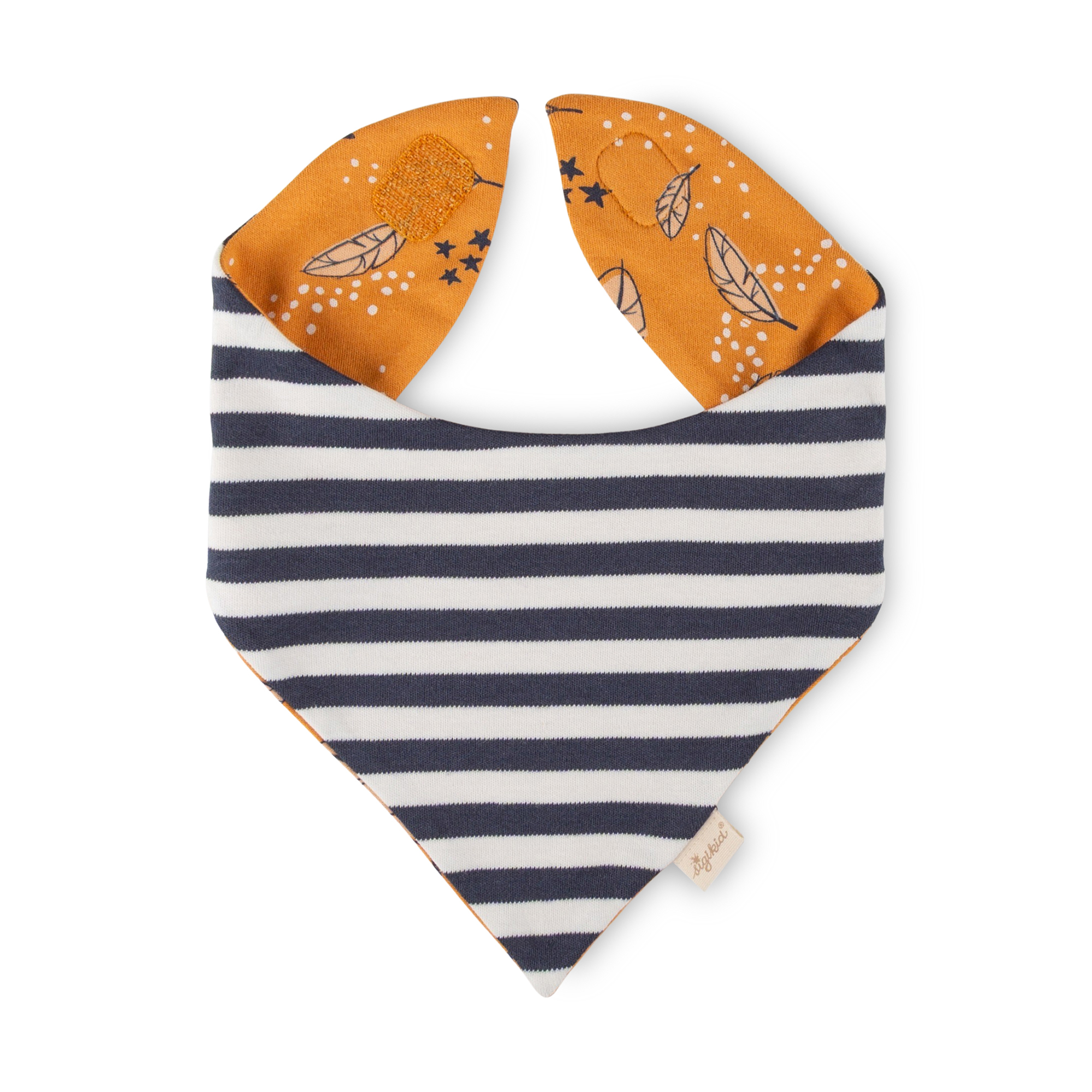 Reversible baby bandana bib Curious Owl