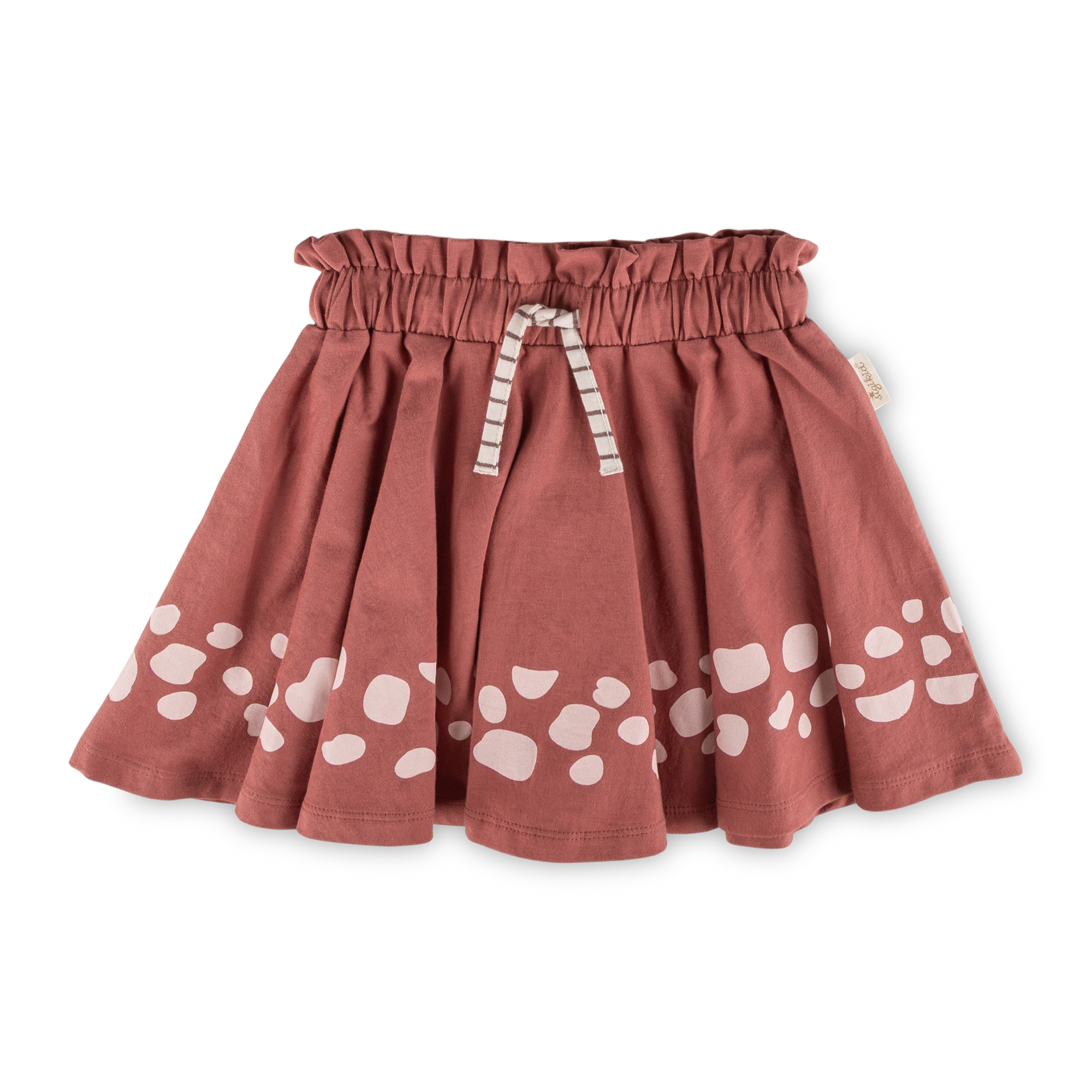 Kinder Sommer Rock mit rosa Prints Savanne, rotbraun