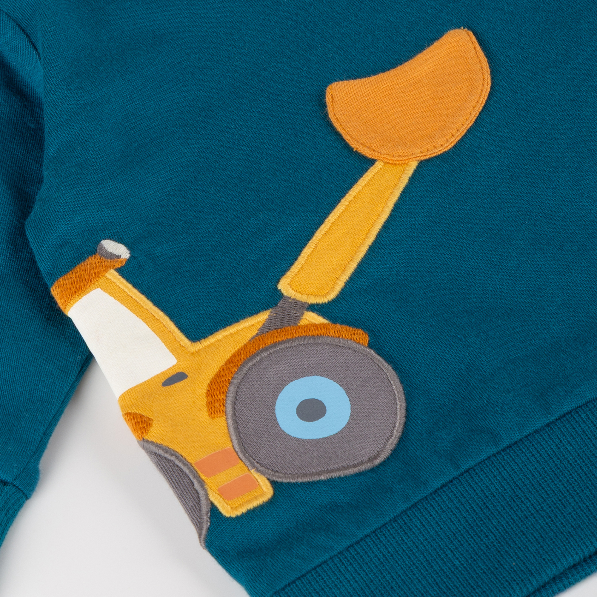 Baby Langarmshirt Fahrzeuge, blaugrün