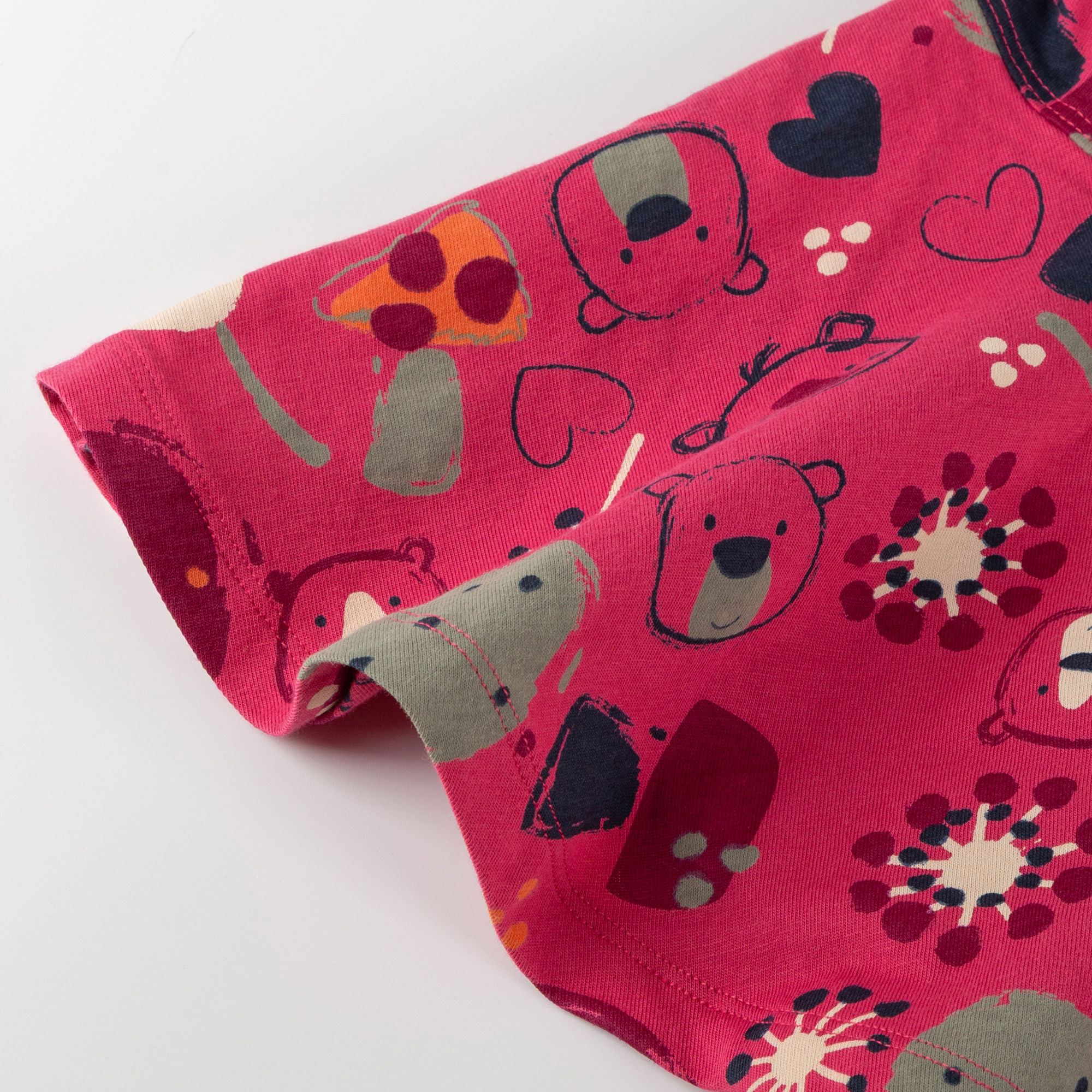 Kinder Rock Bär Fancy Fores Print, pink