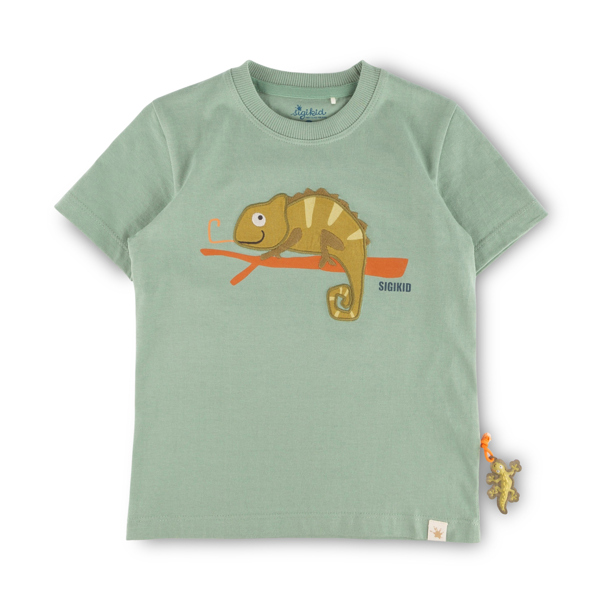 Kinder T-Shirt Chamäleon, schilfgrün, Jungle