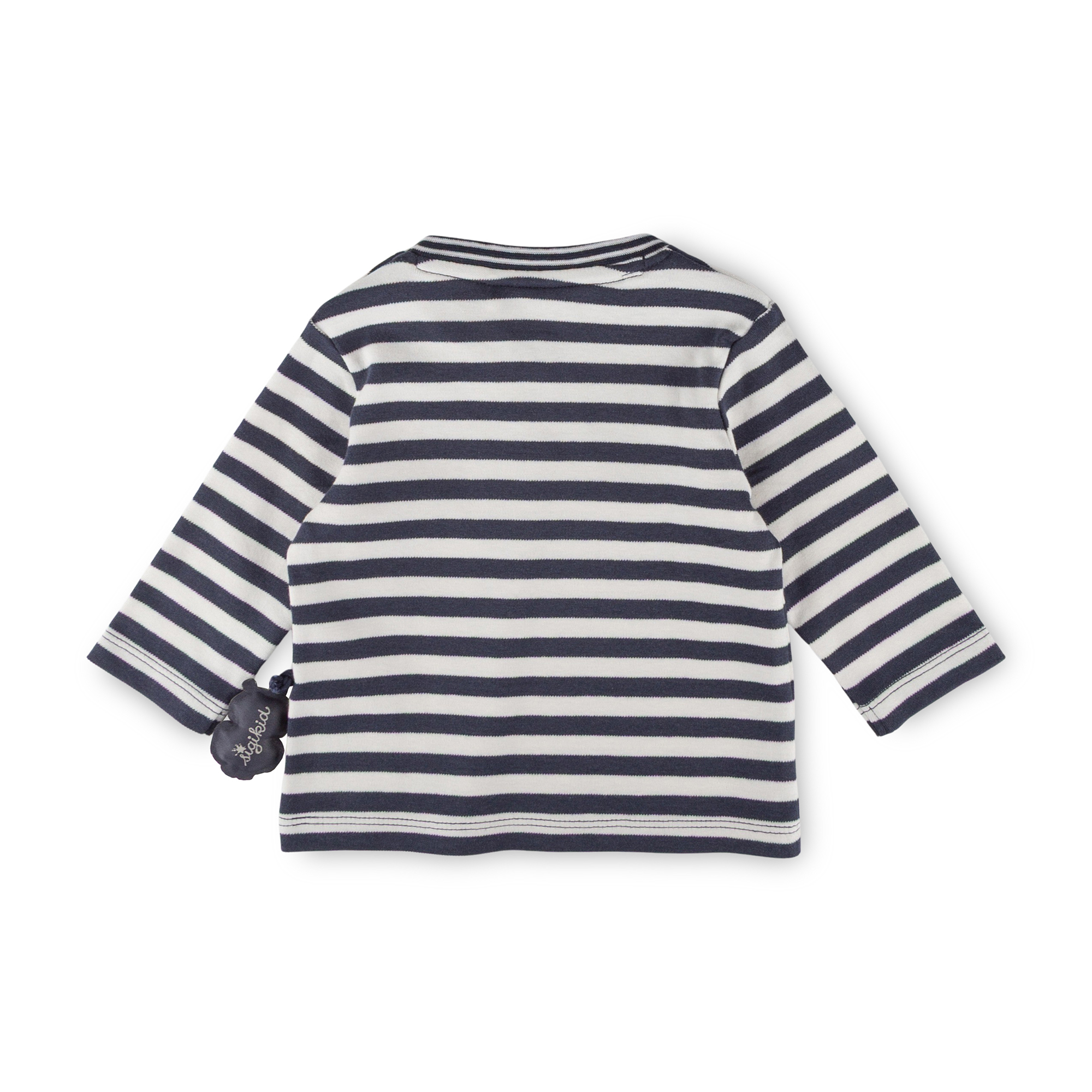 Baby Langarmshirt Eule Magic Owl, blau-weiß geringelt Baby Langarmshirt Eule Magic Owl, blau-weiß geringelt
