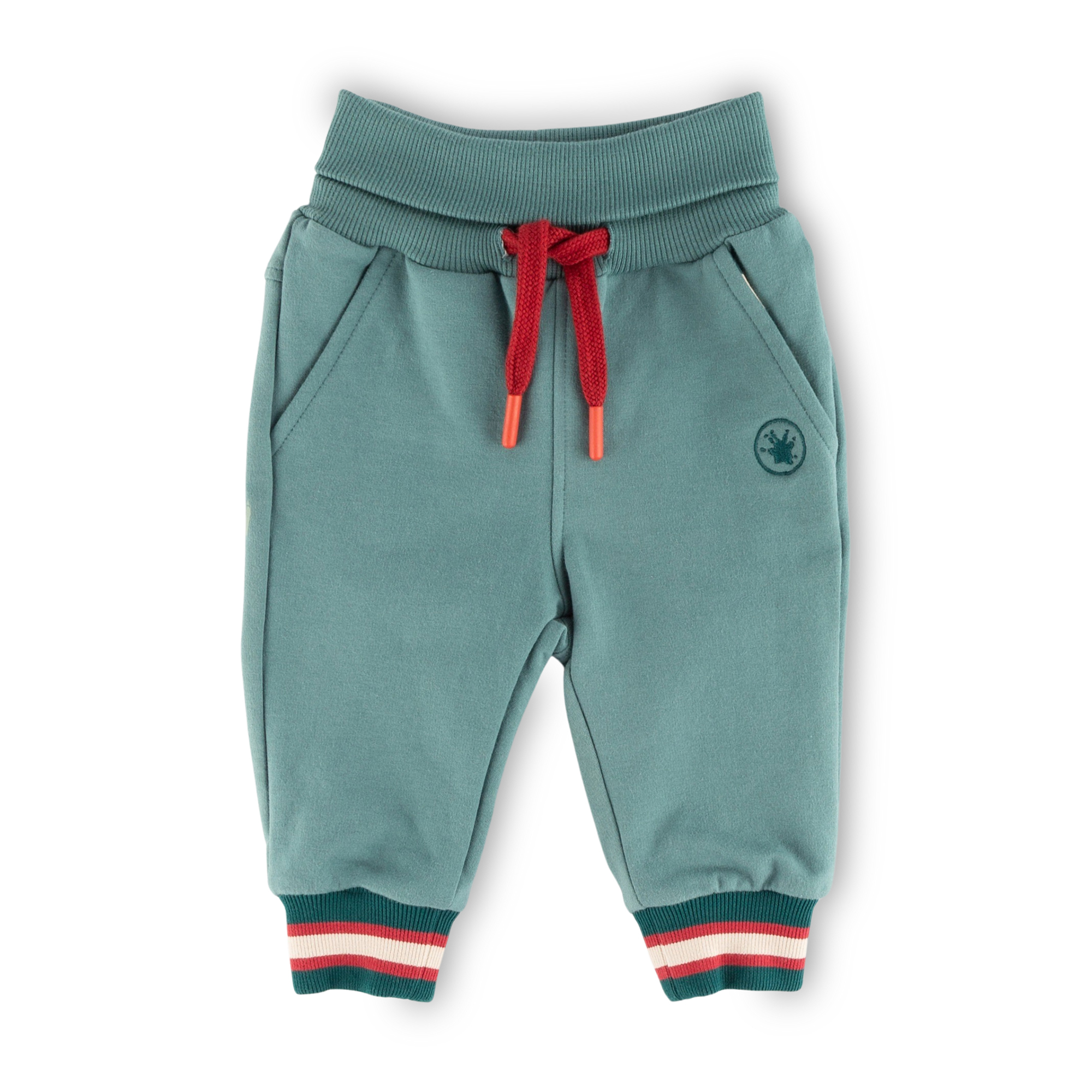 Baby Sweathose mit Beinbündchen, grün Baby Sweathose mit Beinbündchen, grün