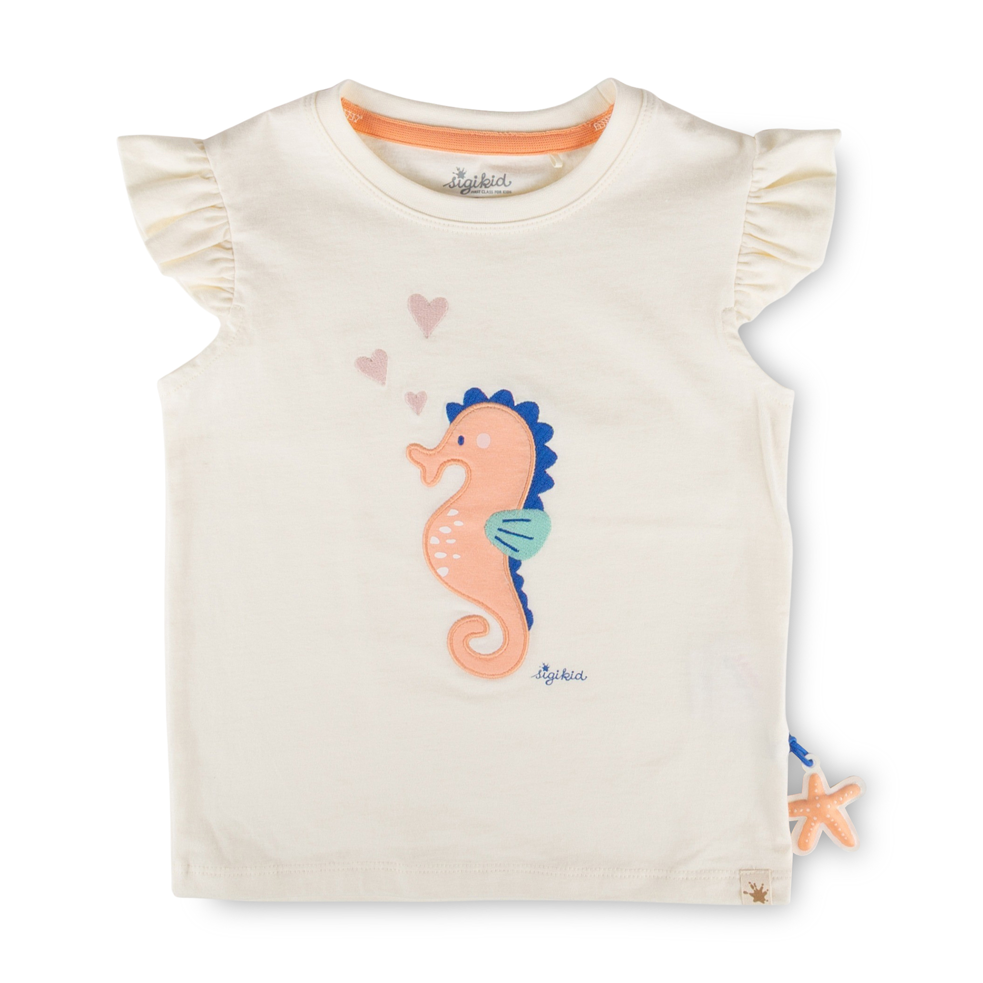 Kinder T-Shirt Seepferdchen, weiß