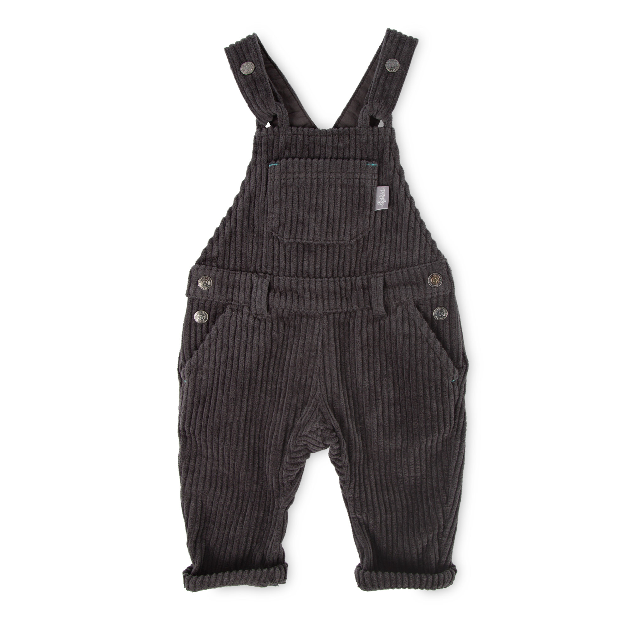 Dunkelgraue Baby Cord Latzhose
