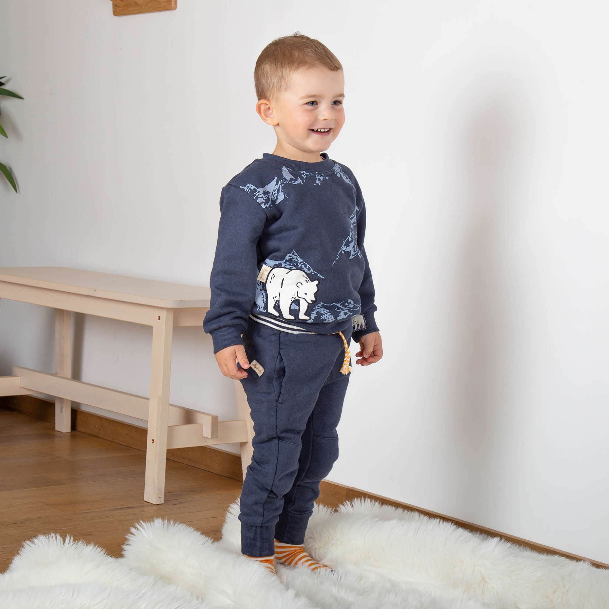 Kinder Sweatshirt Eisbär Polar Friends, dunkelblau