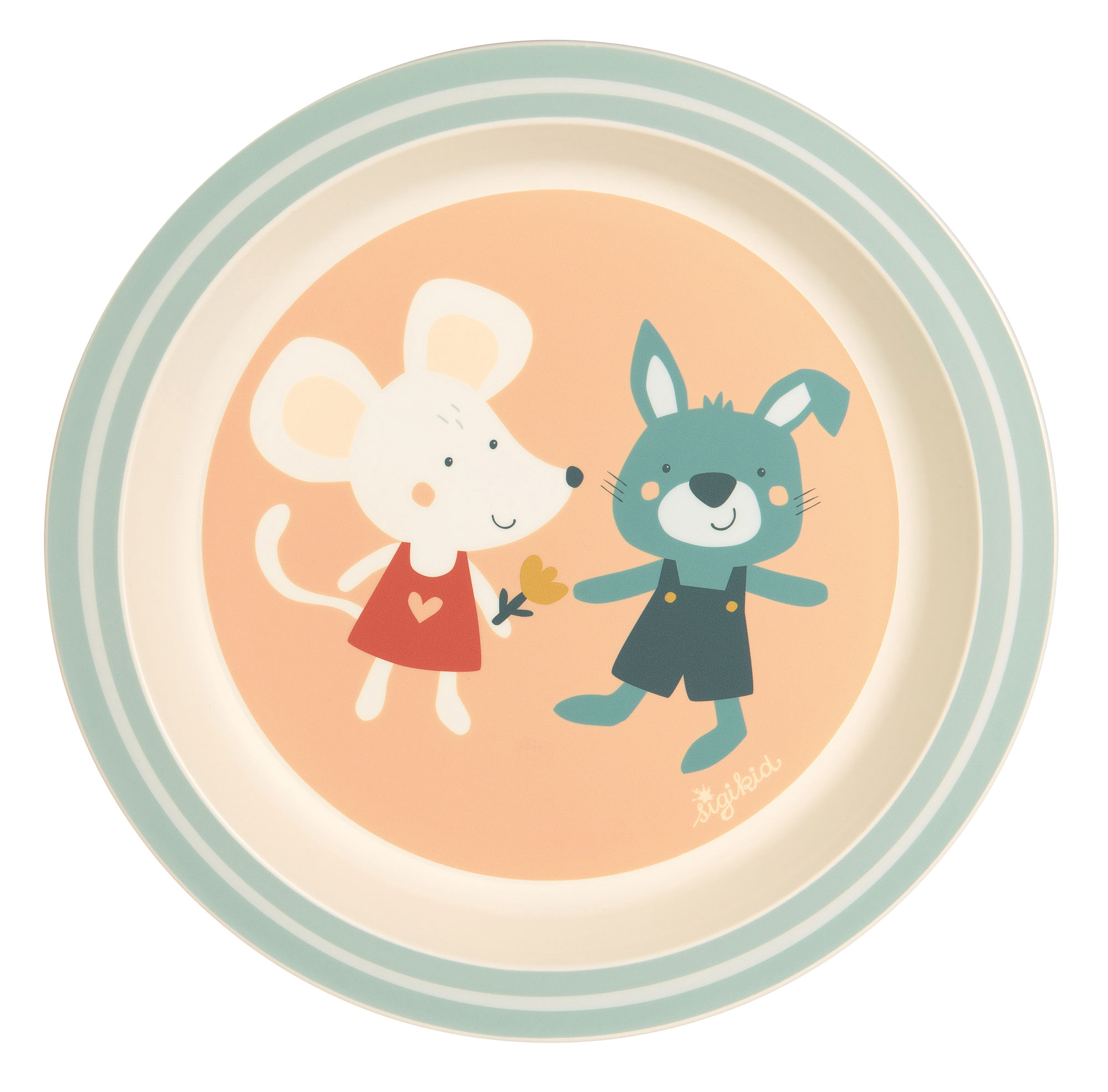 Kinder Teller Hase 4 Freunde, rPET Kinder Teller Hase 4 Freunde, rPET