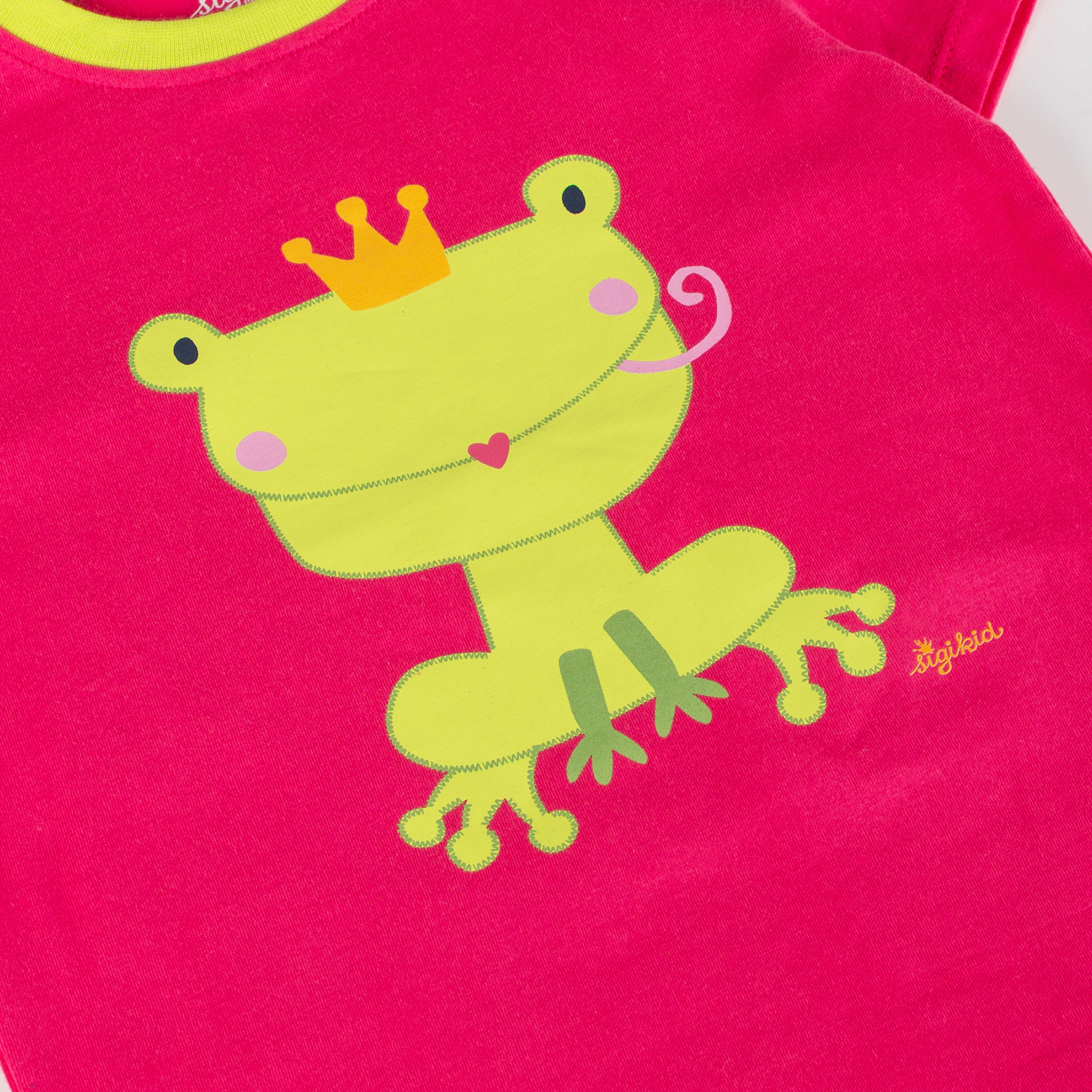 Kurzer Kinder Pyjama Froschkönig, pink