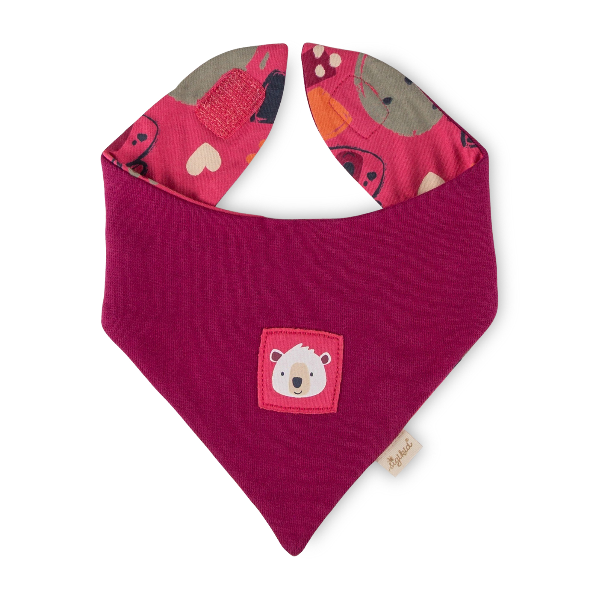 Reversible baby bandana bib Fancy Forest