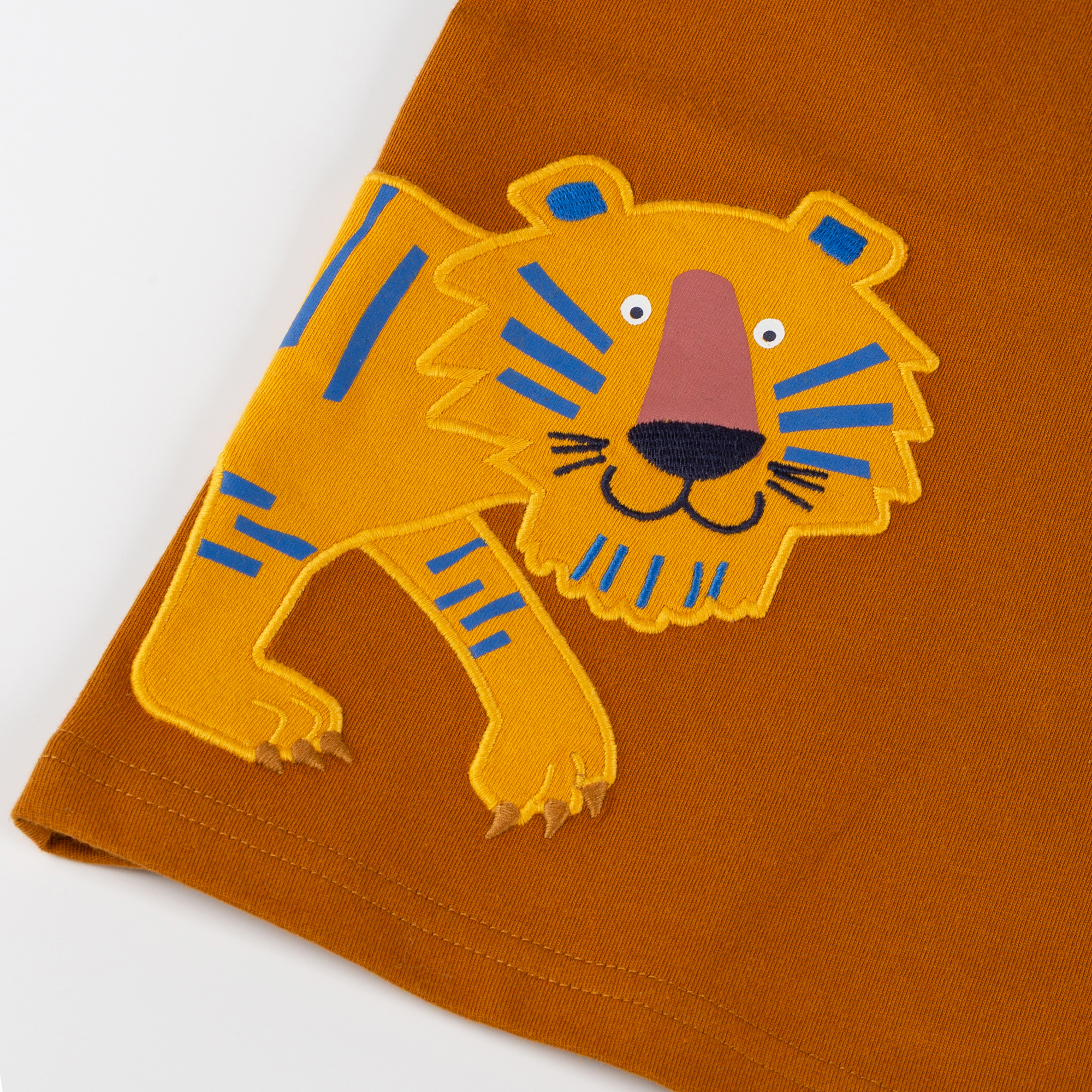 Kinder T-Shirt Tiger & Löwe, braun