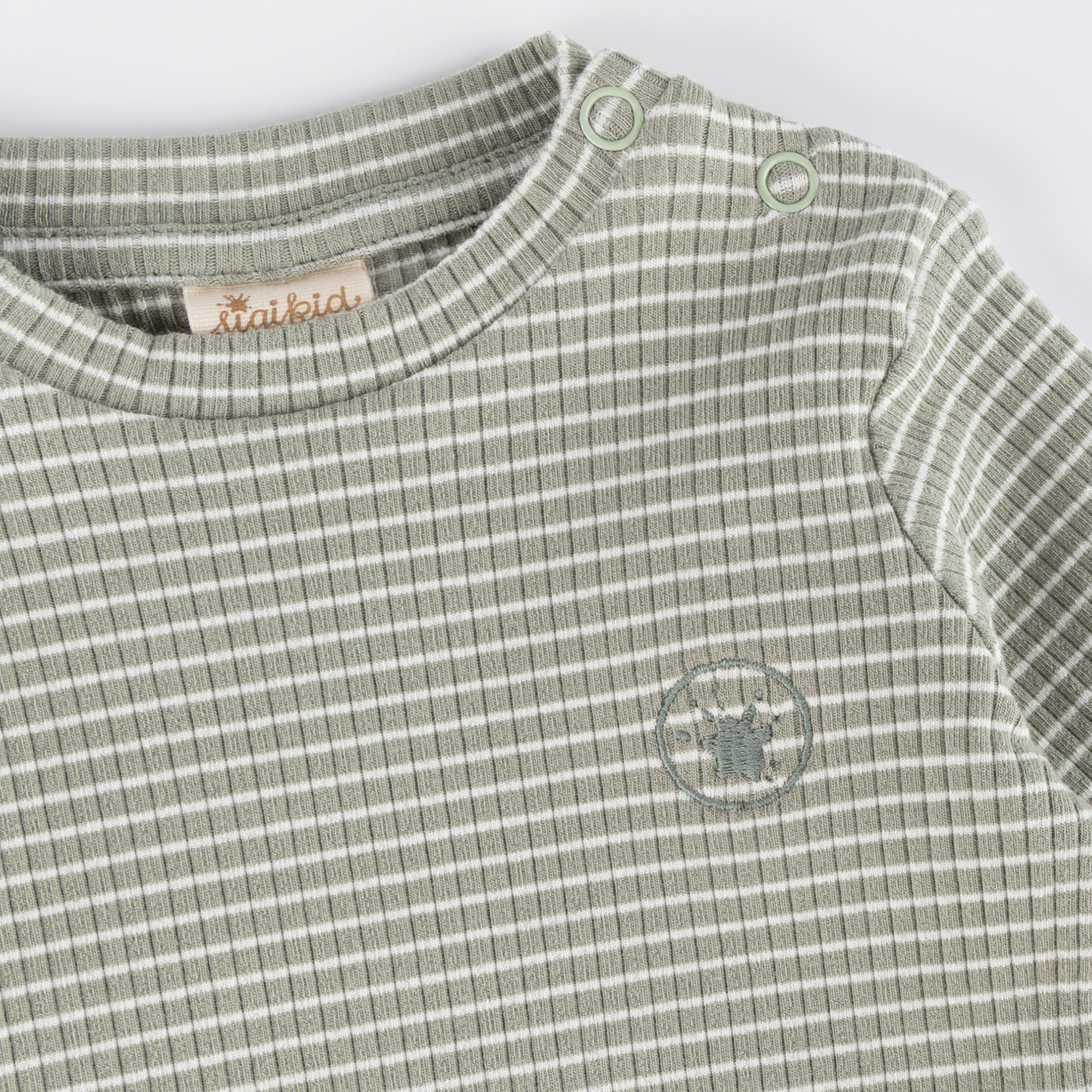 Baby Langarmshirt, weiß geringelt Baby Langarmshirt, weiß geringelt