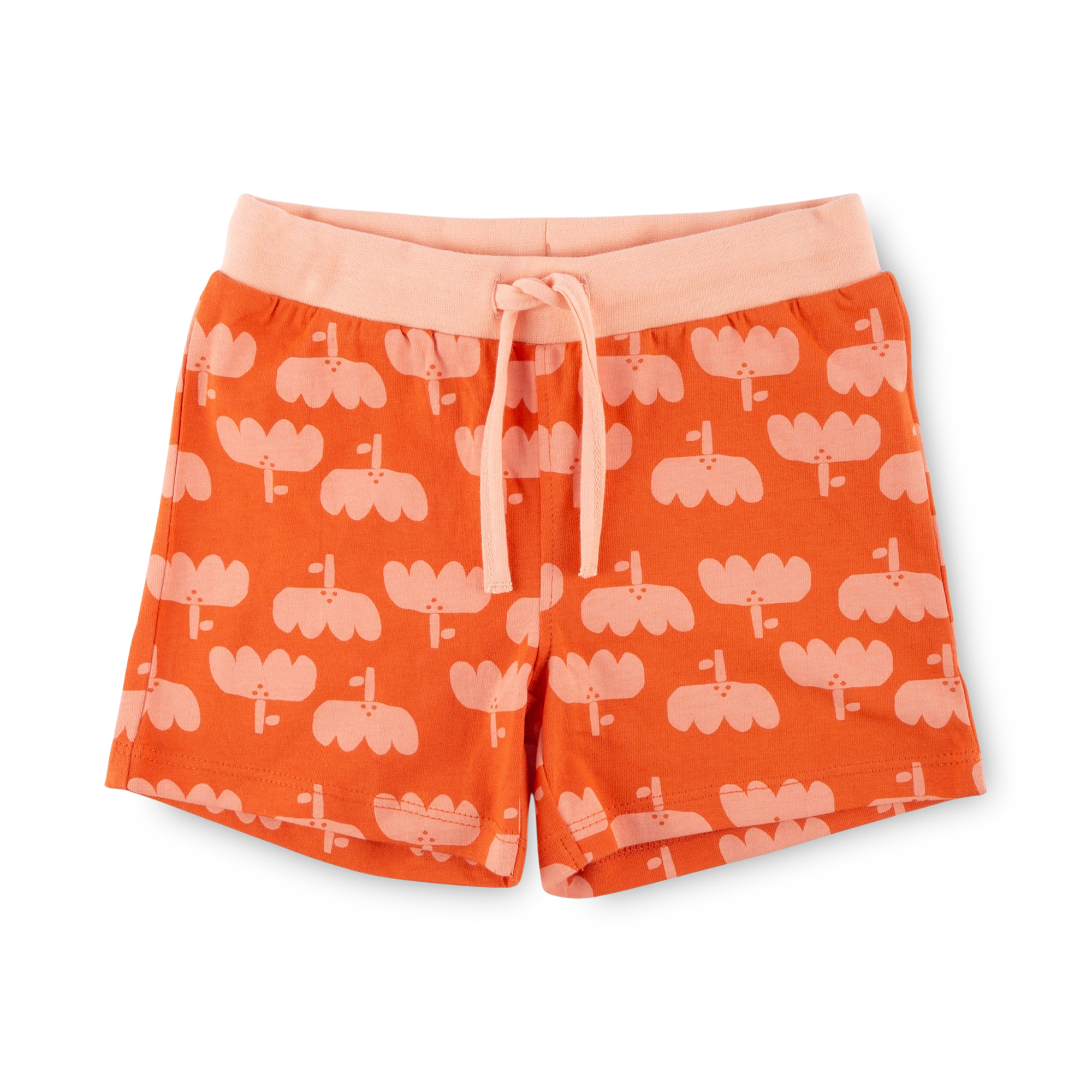 Kurzer Kinder Pyjama Hase, apricot/hellrot Kurzer Kinder Pyjama Hase, apricot/hellrot