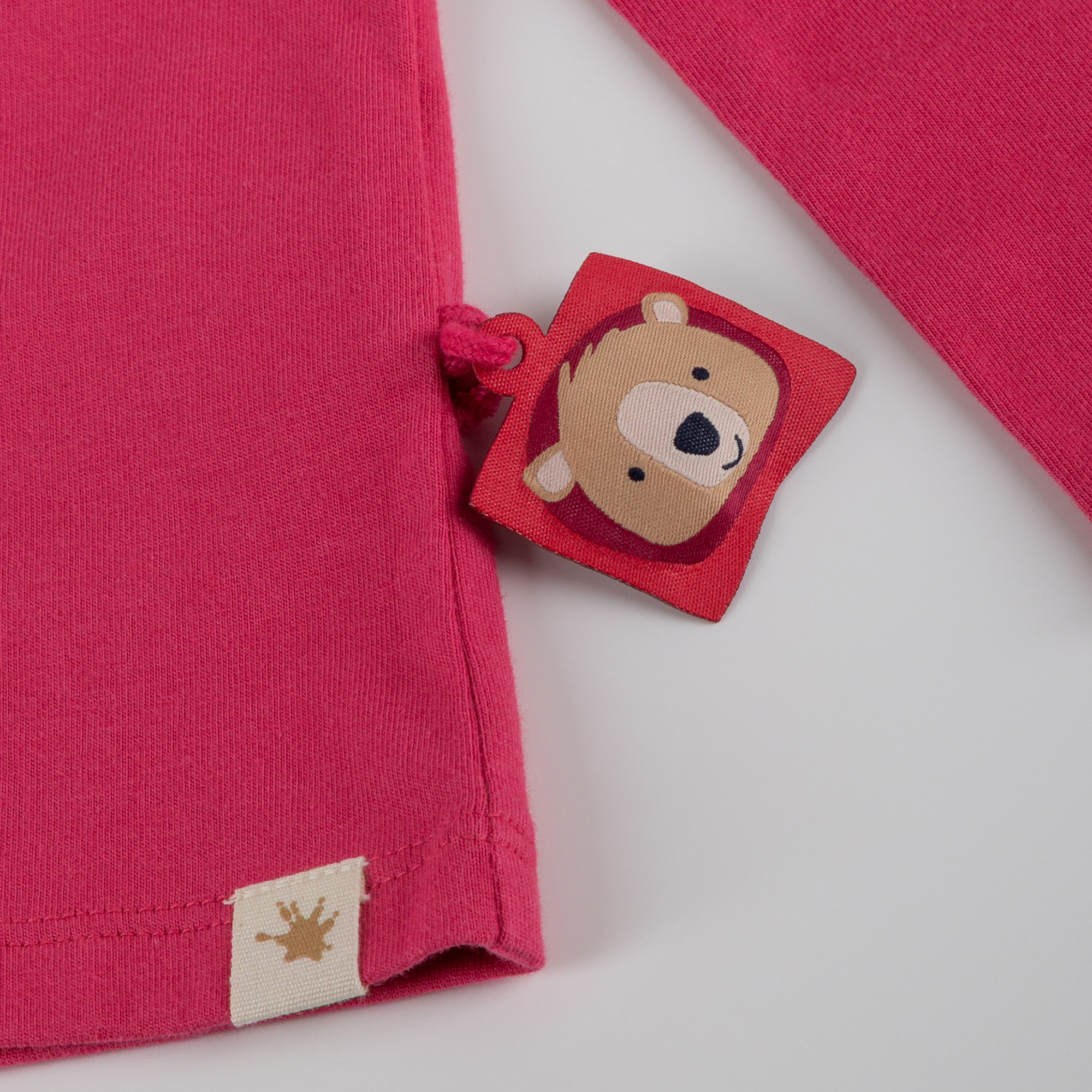 Kinder Langarmshirt Bär Fancy Forest Print, pink