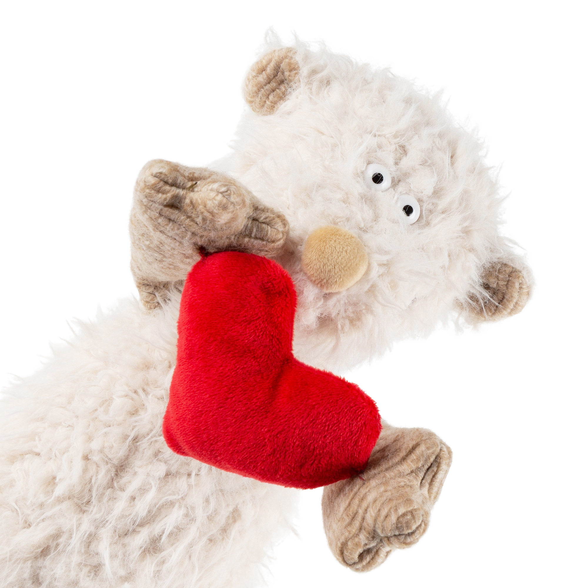 Kuscheltier Bär Zottel Ach Good mit Herz, écru