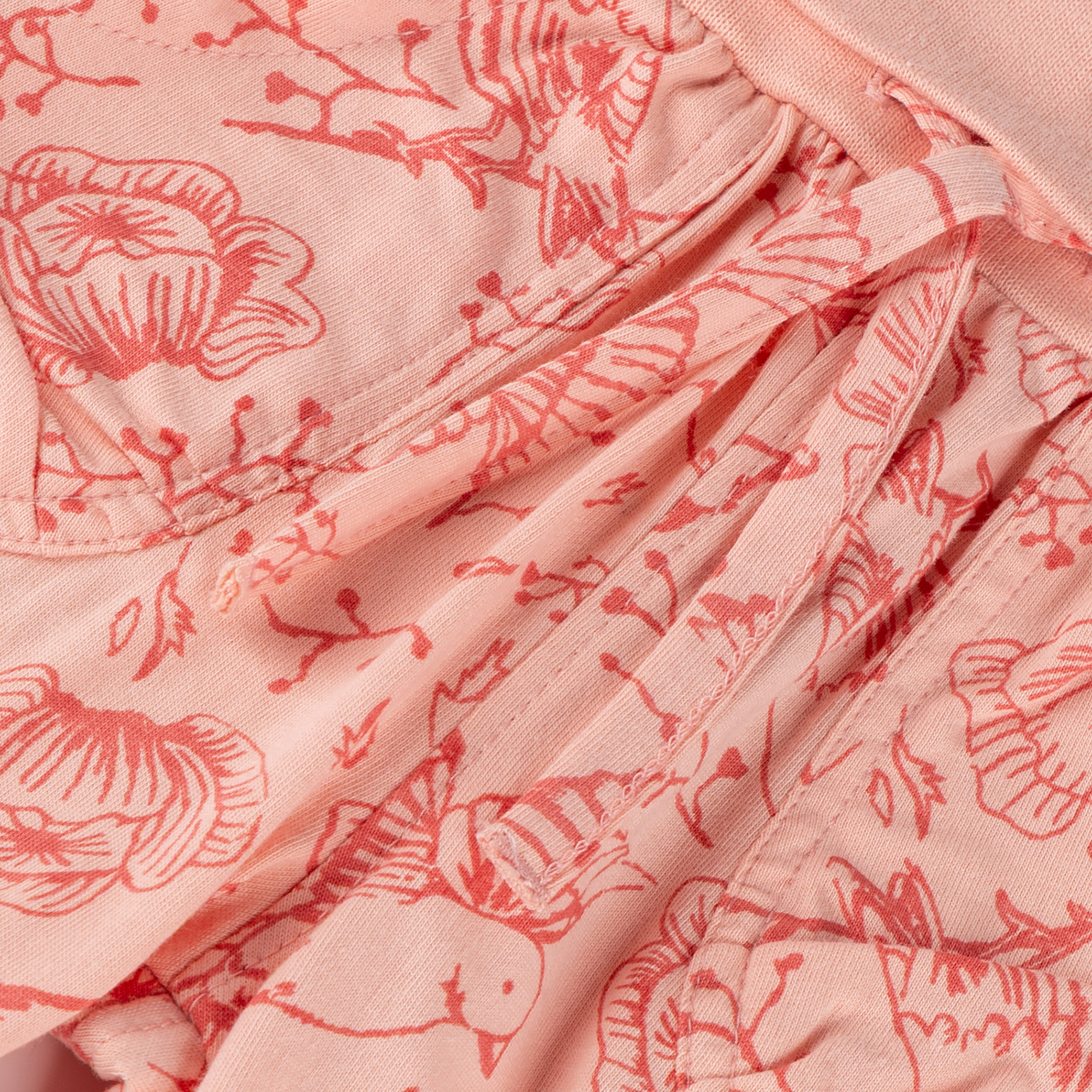 Baby Shorts mit Vögelchen Print, rosa