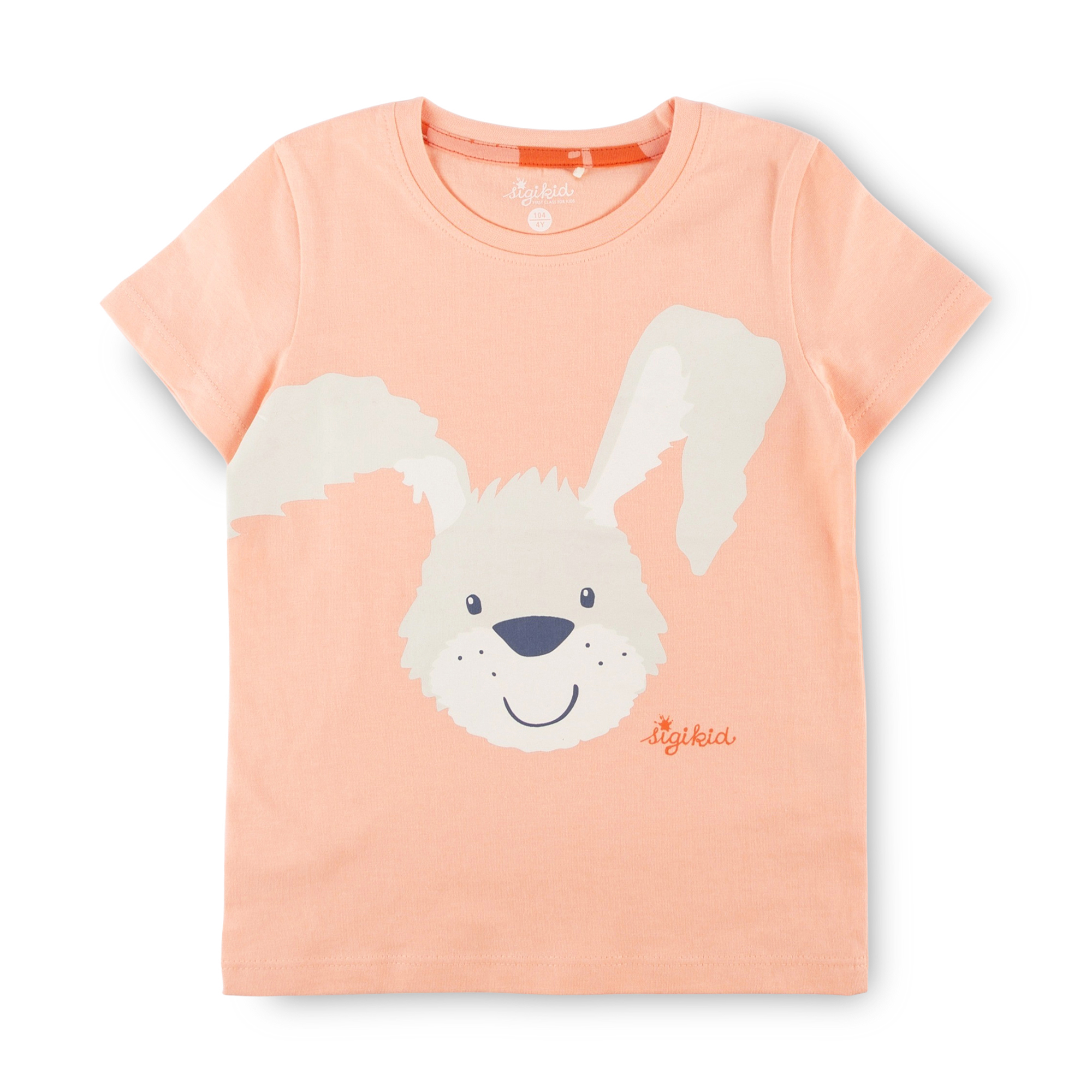 Kurzer Kinder Pyjama Hase, apricot/hellrot Kurzer Kinder Pyjama Hase, apricot/hellrot