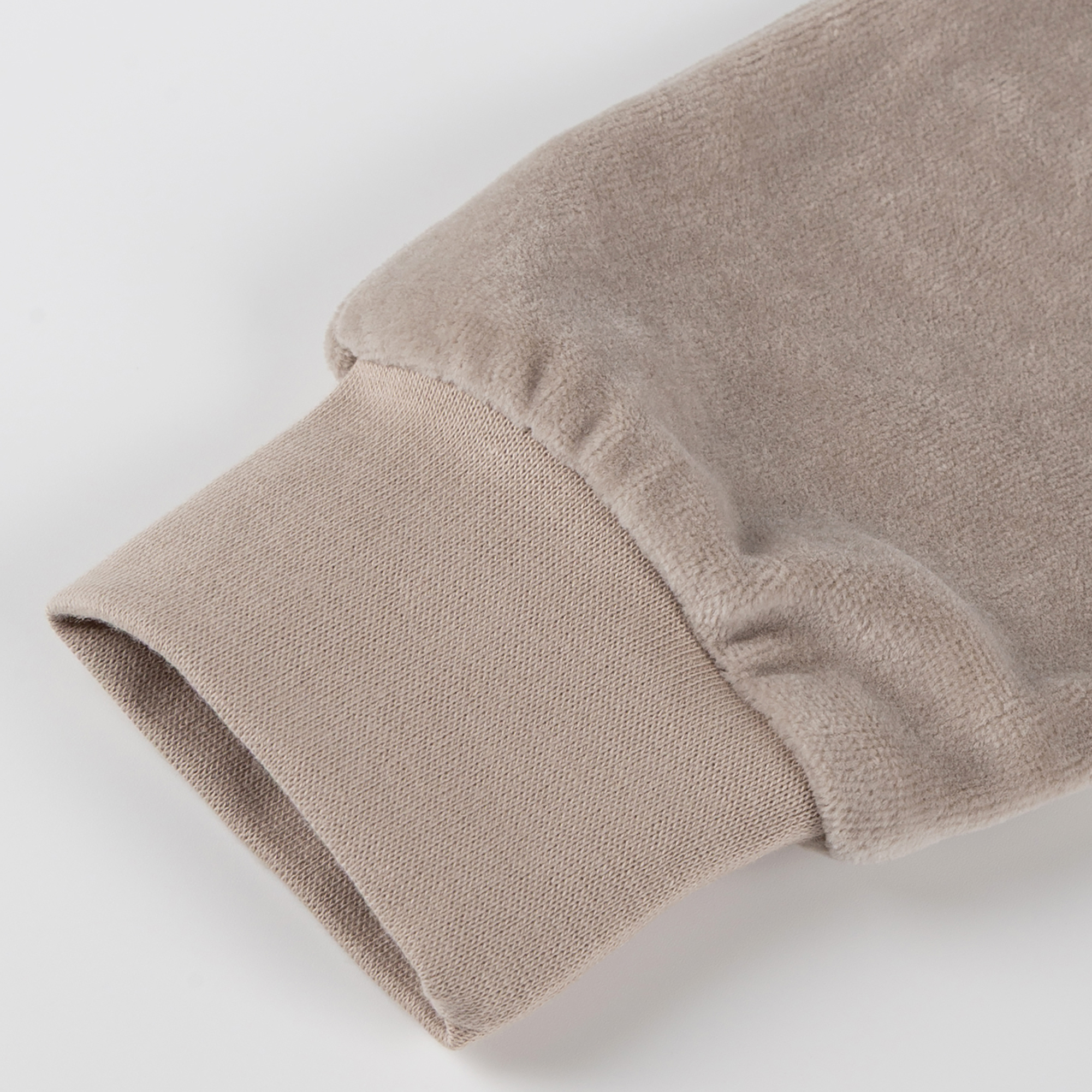 Newborn baby velour pants, silver grey