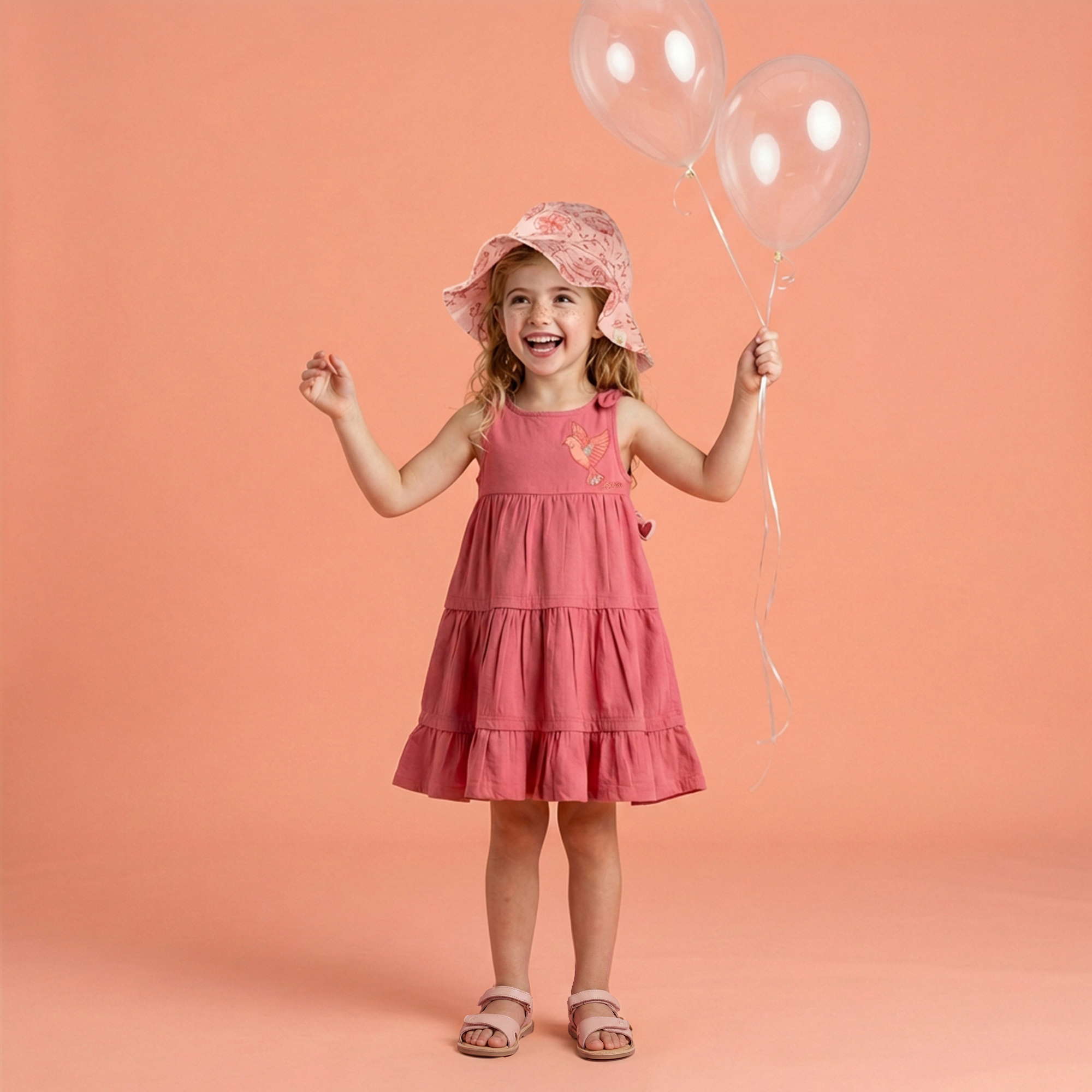 Brimmed children's sun hat Spring Birds