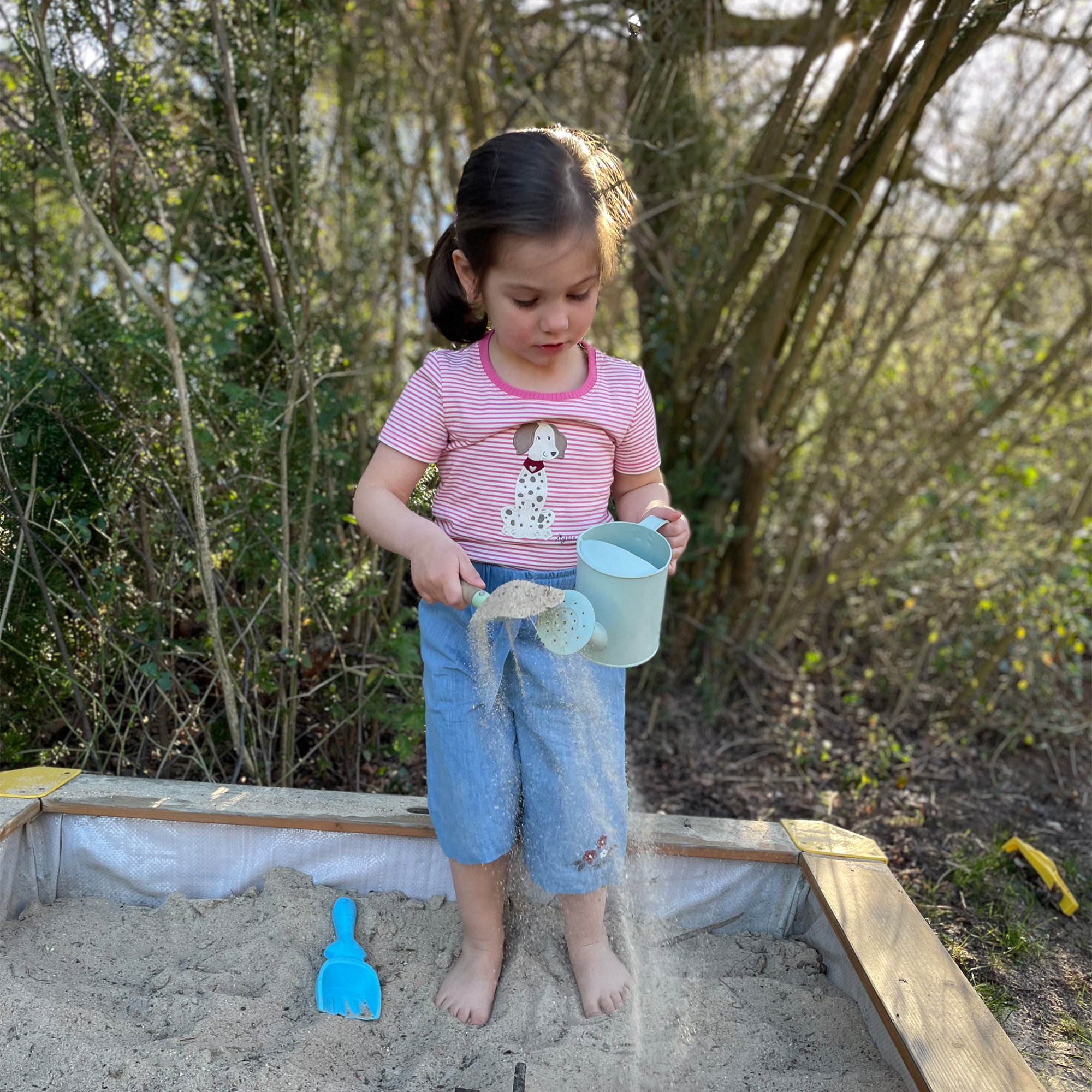 Kinder T-Shirt Hund Funny Dog, rosa geringelt Kinder T-Shirt Hund Funny Dog, rosa geringelt