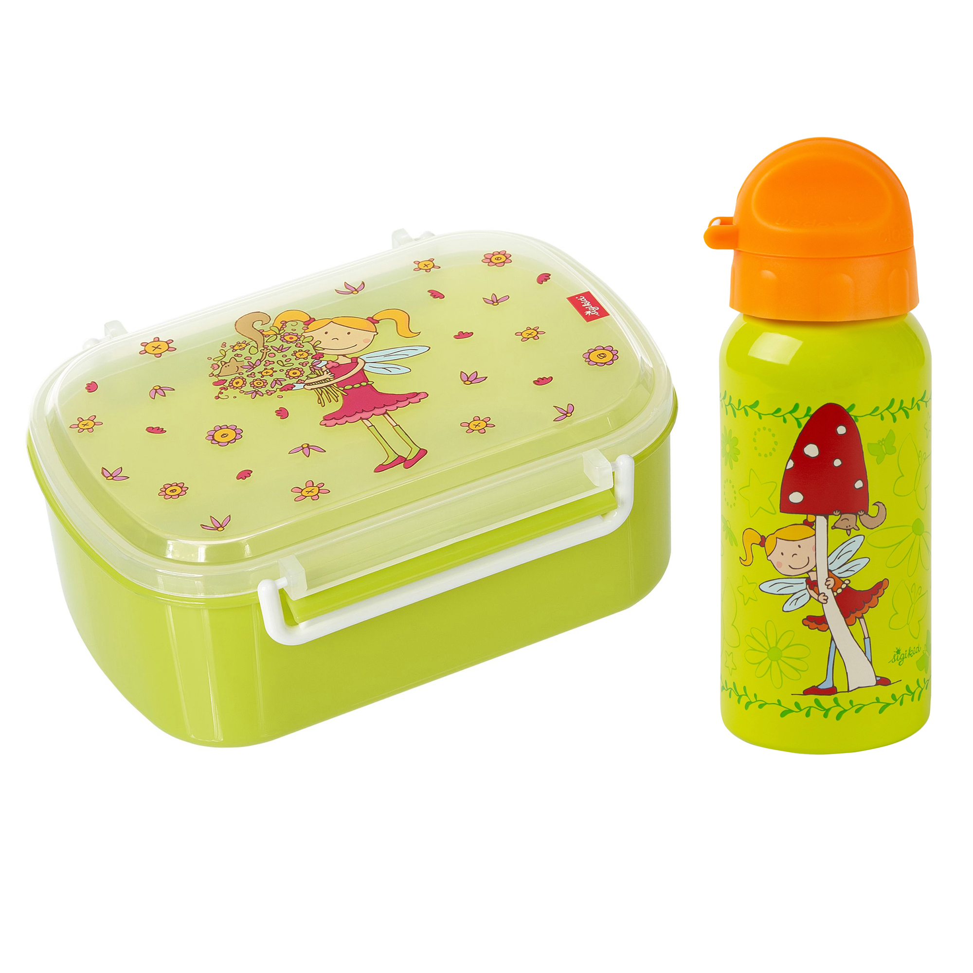 Kinder Set 400ml Edelstahl Trinkflasche und Brotbox, Florentine Kinder Set 400ml Edelstahl Trinkflasche und Brotbox, Florentine