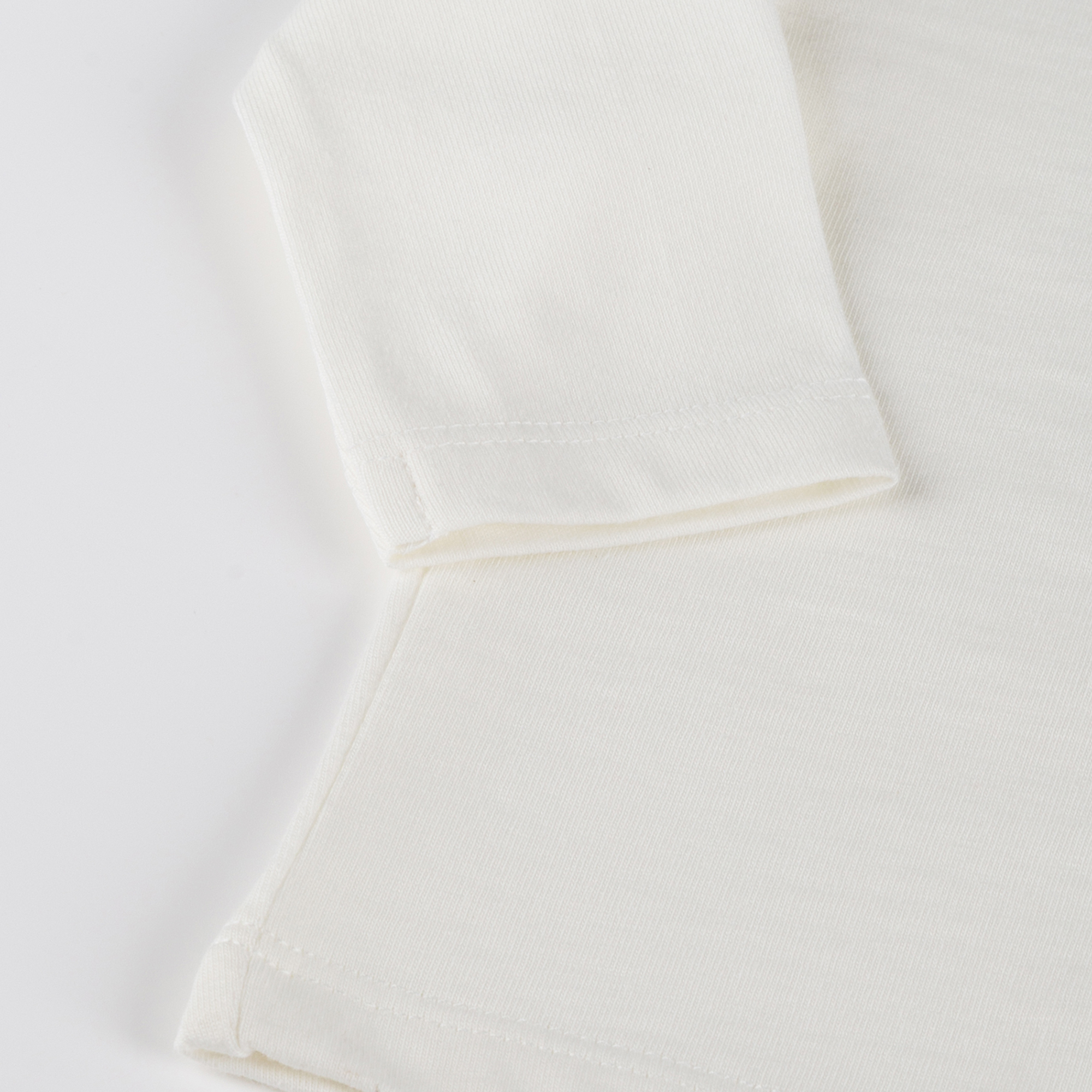 Newborn baby long sleeve Tee mouse, cream white