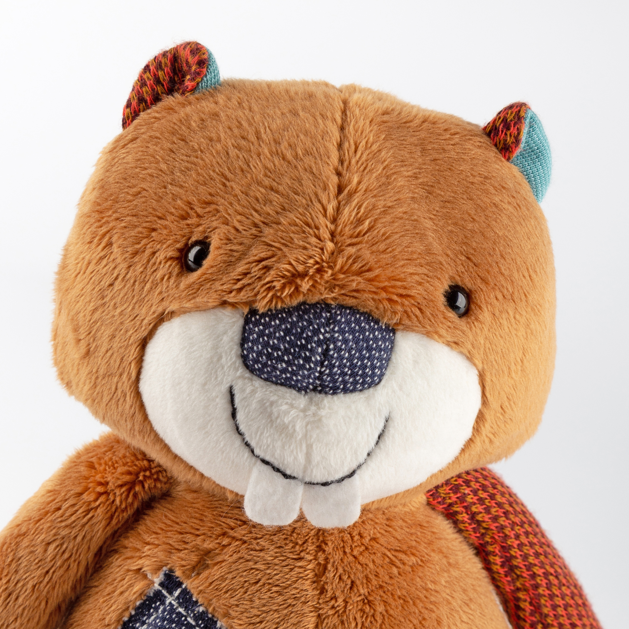 Kuscheltier Biber mit kleiner Tasche, Patchwork Sweety Kuscheltier Biber mit kleiner Tasche, Patchwork Sweety