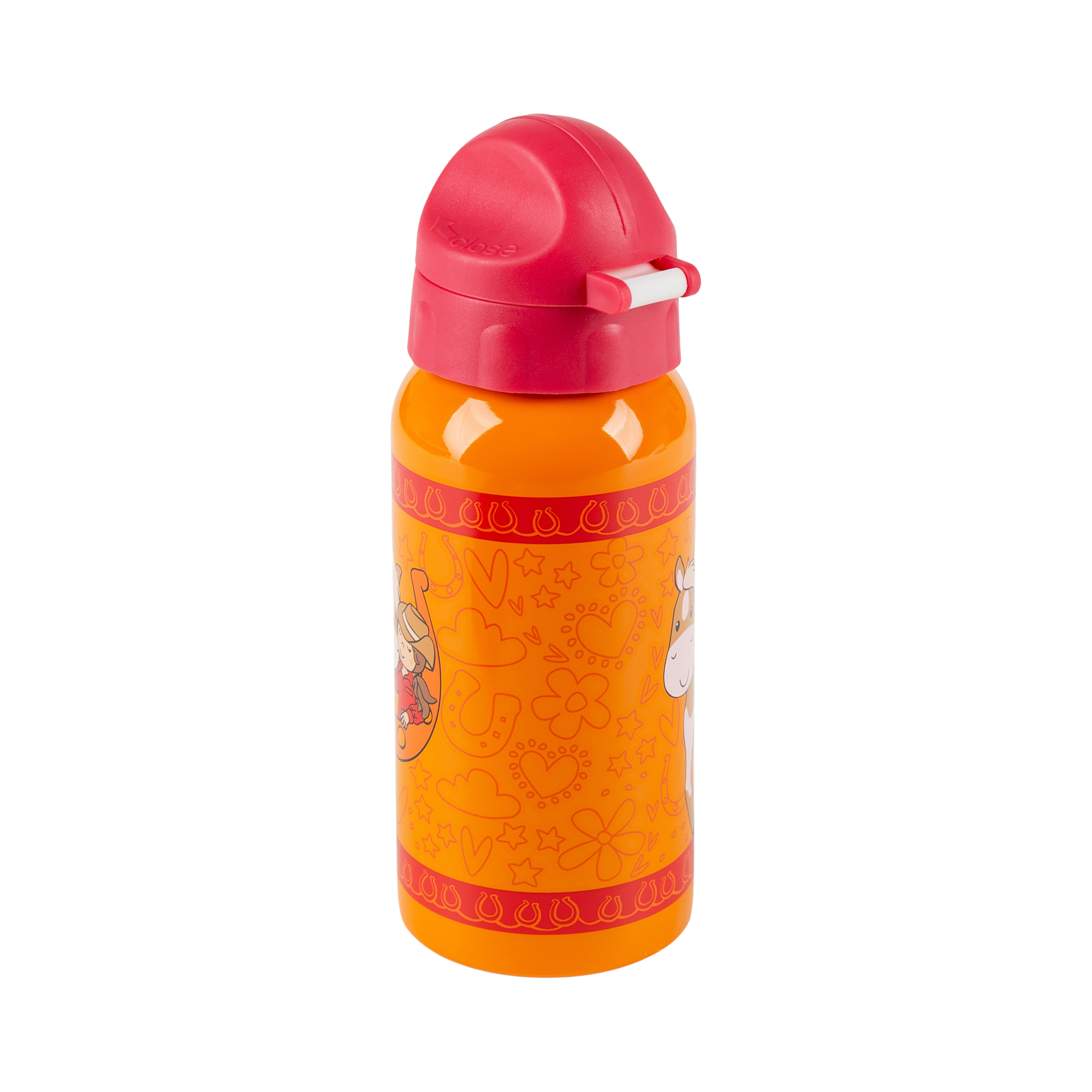 Kinder Edelstahl-Trinkflasche Pferdefreundin Gina Galopp