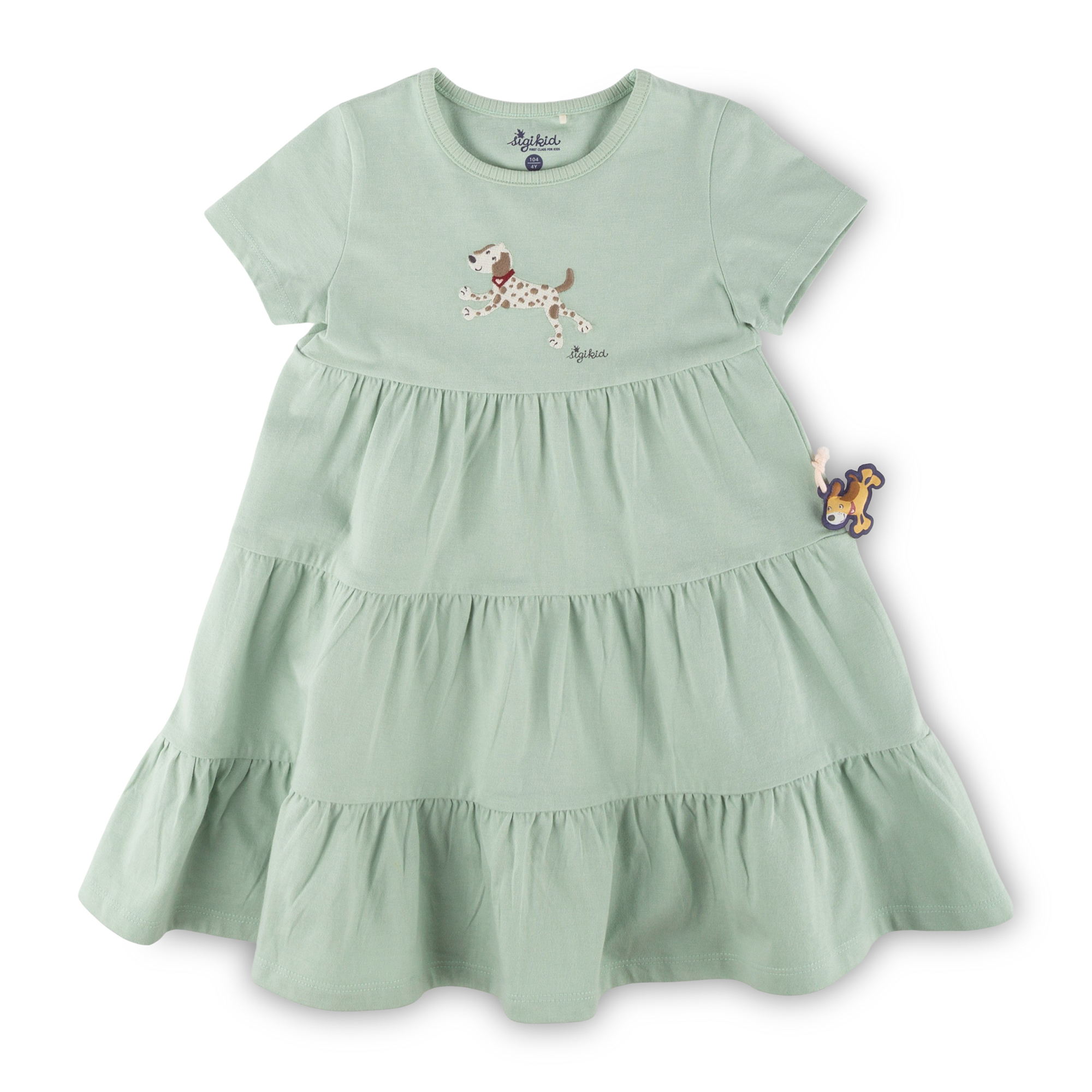 Kinder Stufen-Kleid Hund Funny Dog, grün Kinder Stufen-Kleid Hund Funny Dog, grün