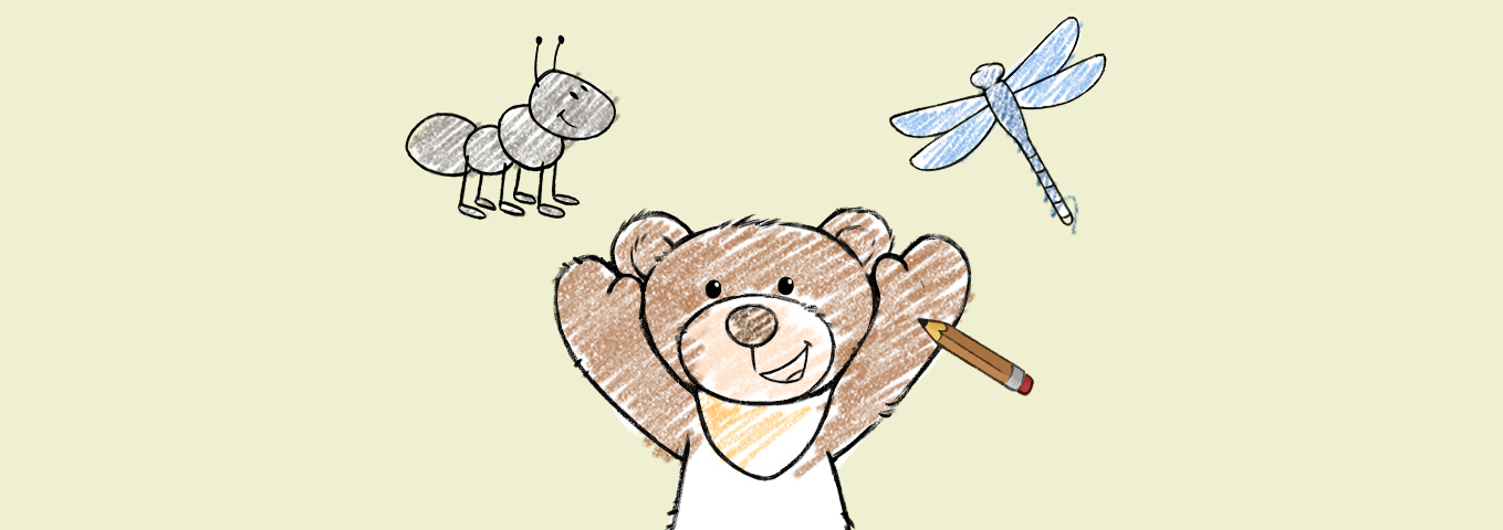 Ausmalbild: Kleiner Bär und Freunde