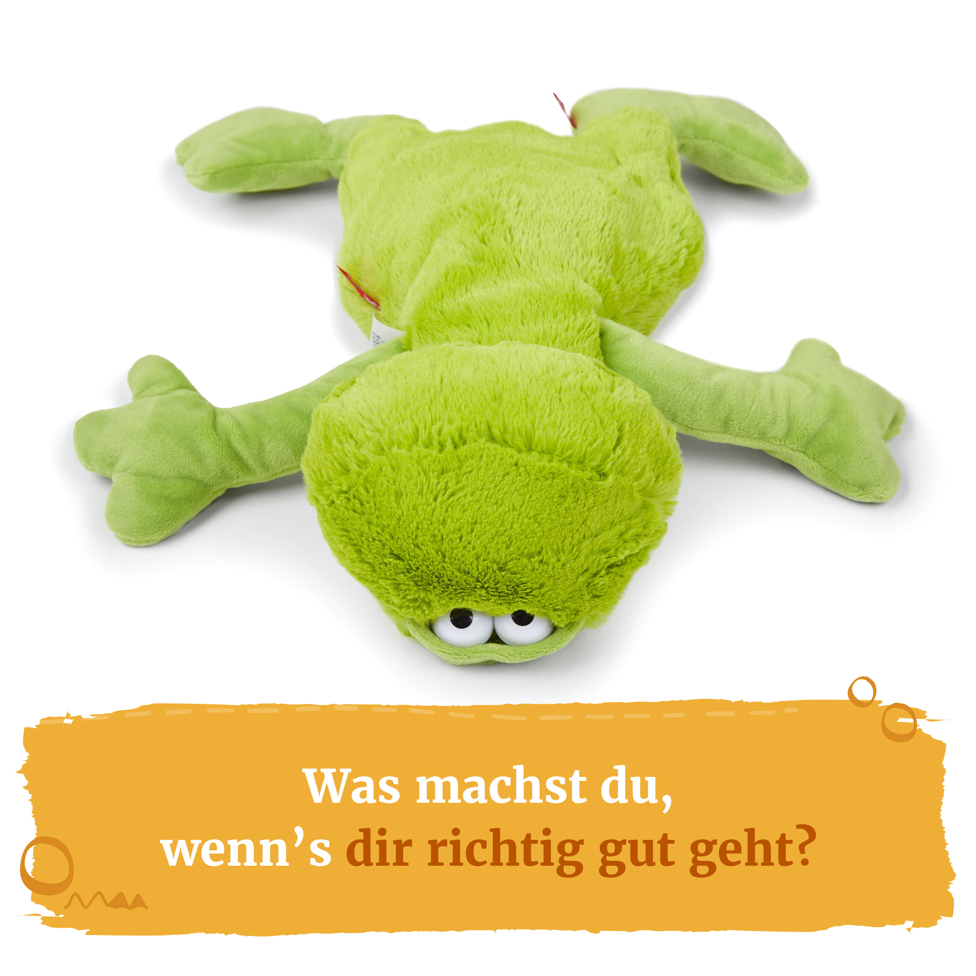 "Express your mood" plush frog