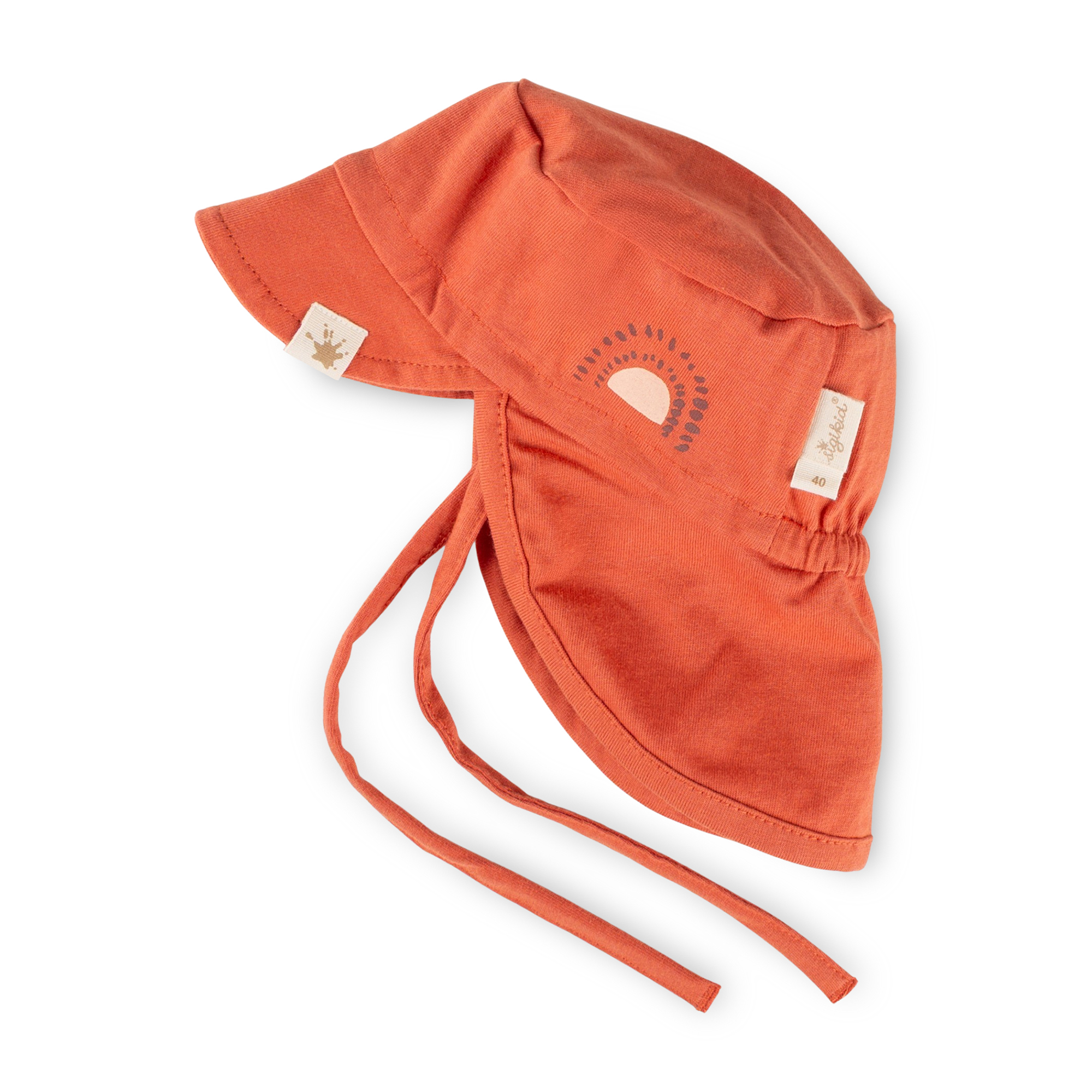 Baby Sonnenhut mit Nackenschutz, orange