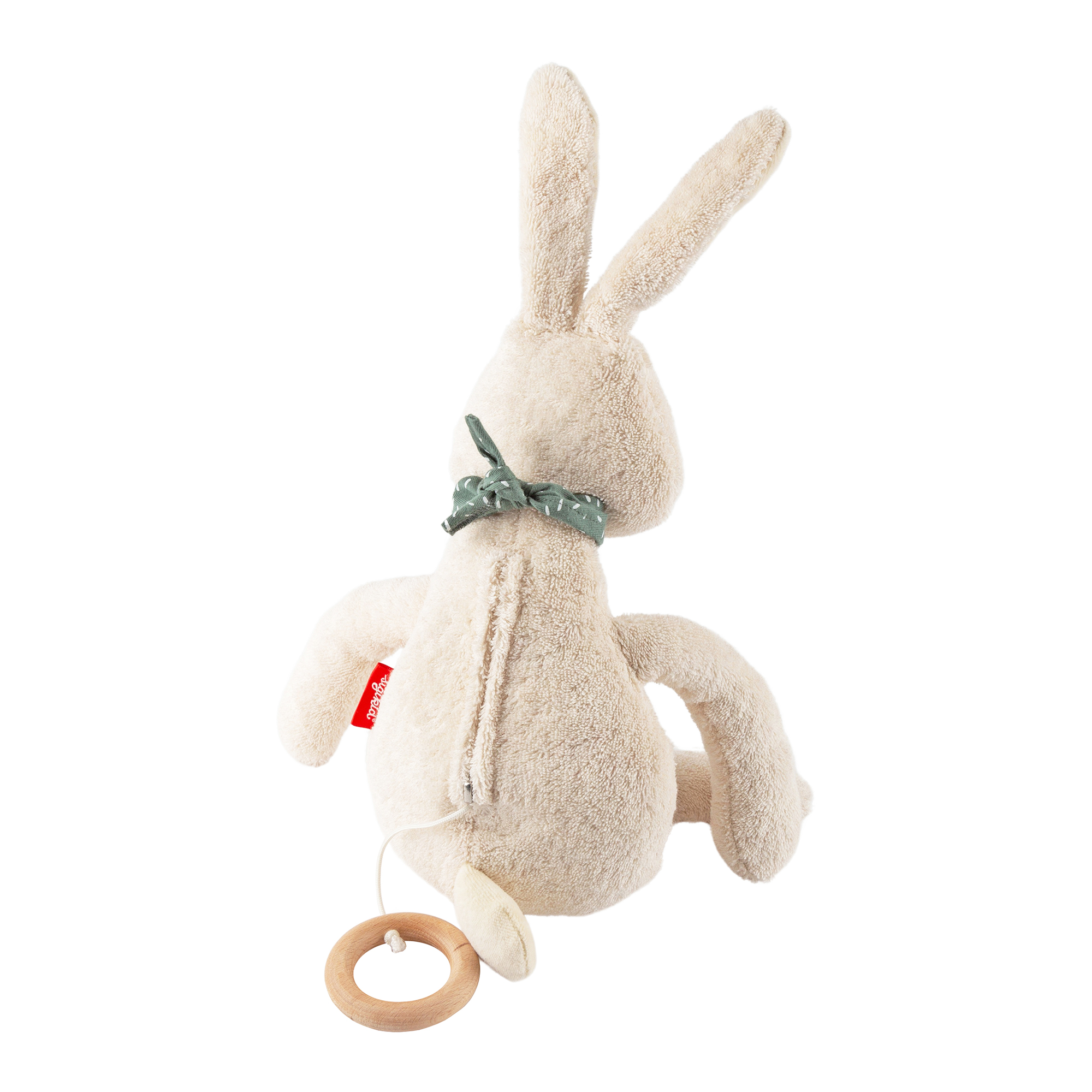 Mom's musical soft toy bunny Mamilodie, écru, for pregnancy