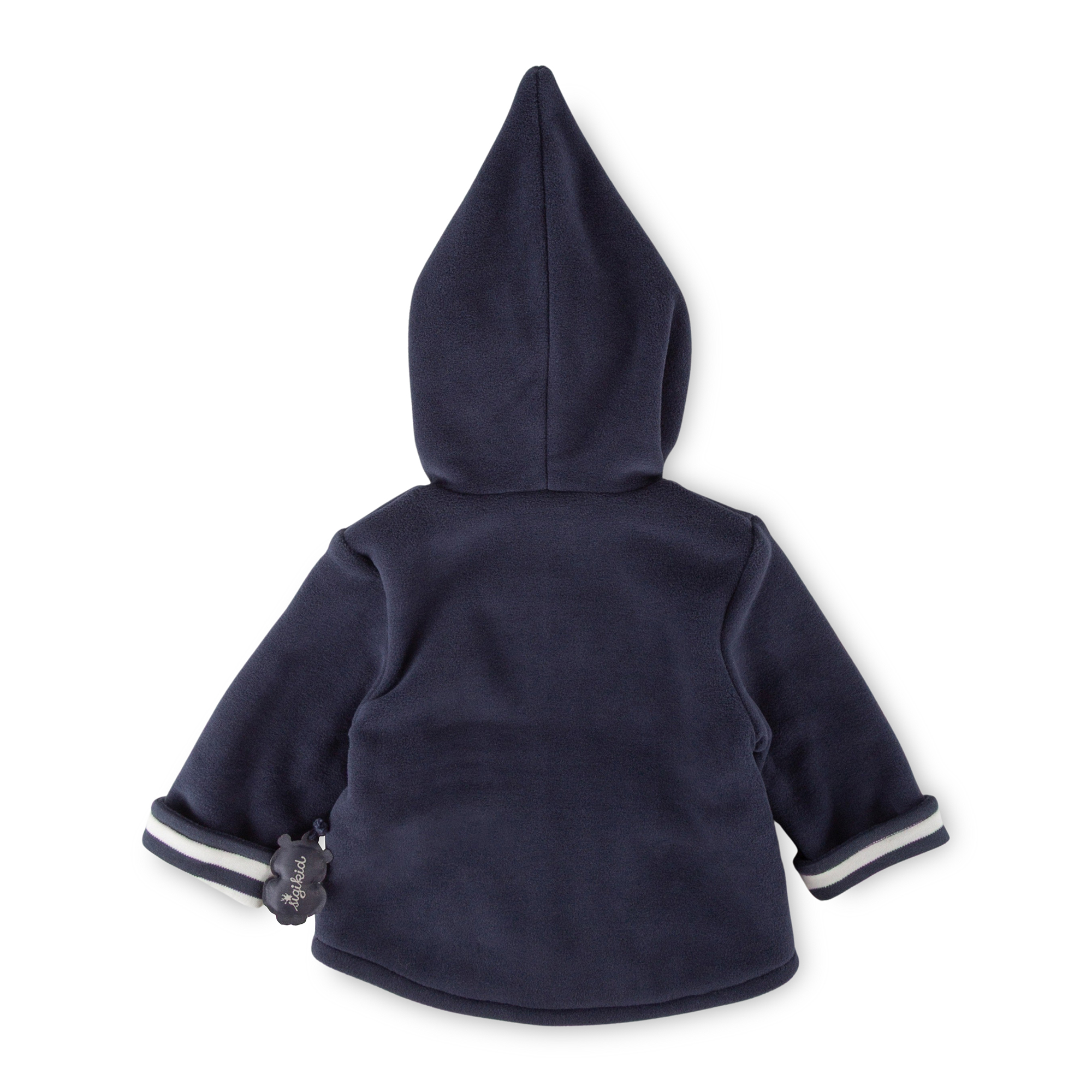 Hooded baby fleece jacket Curious Owl, lined