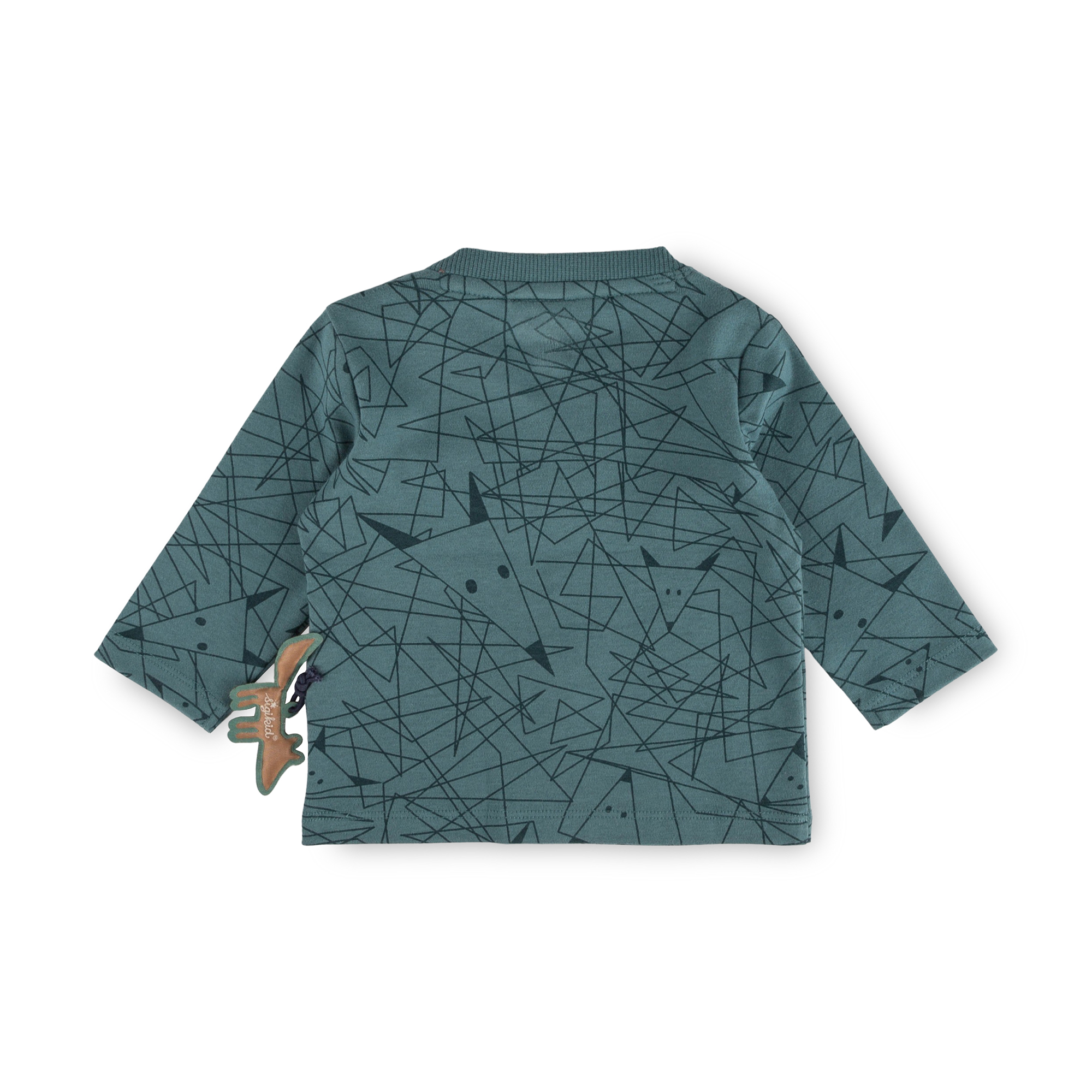 Baby Langarmshirt Fuchs Wild Fox, grün bedruckt