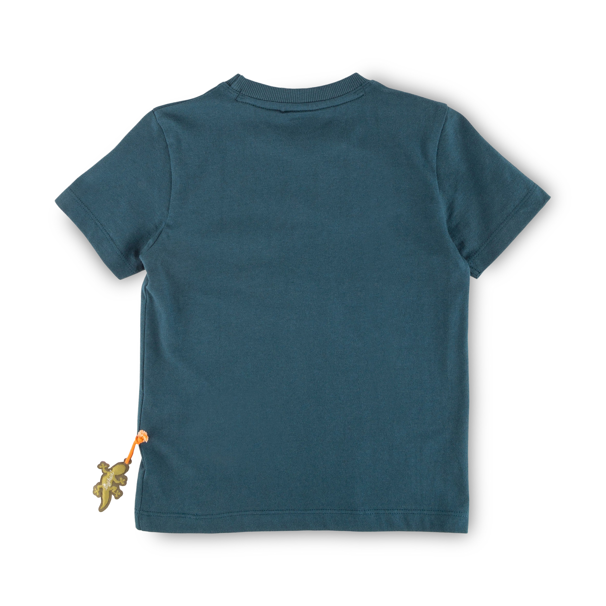 Petrolblaues Kinder T-Shirt Gecko, Jungle