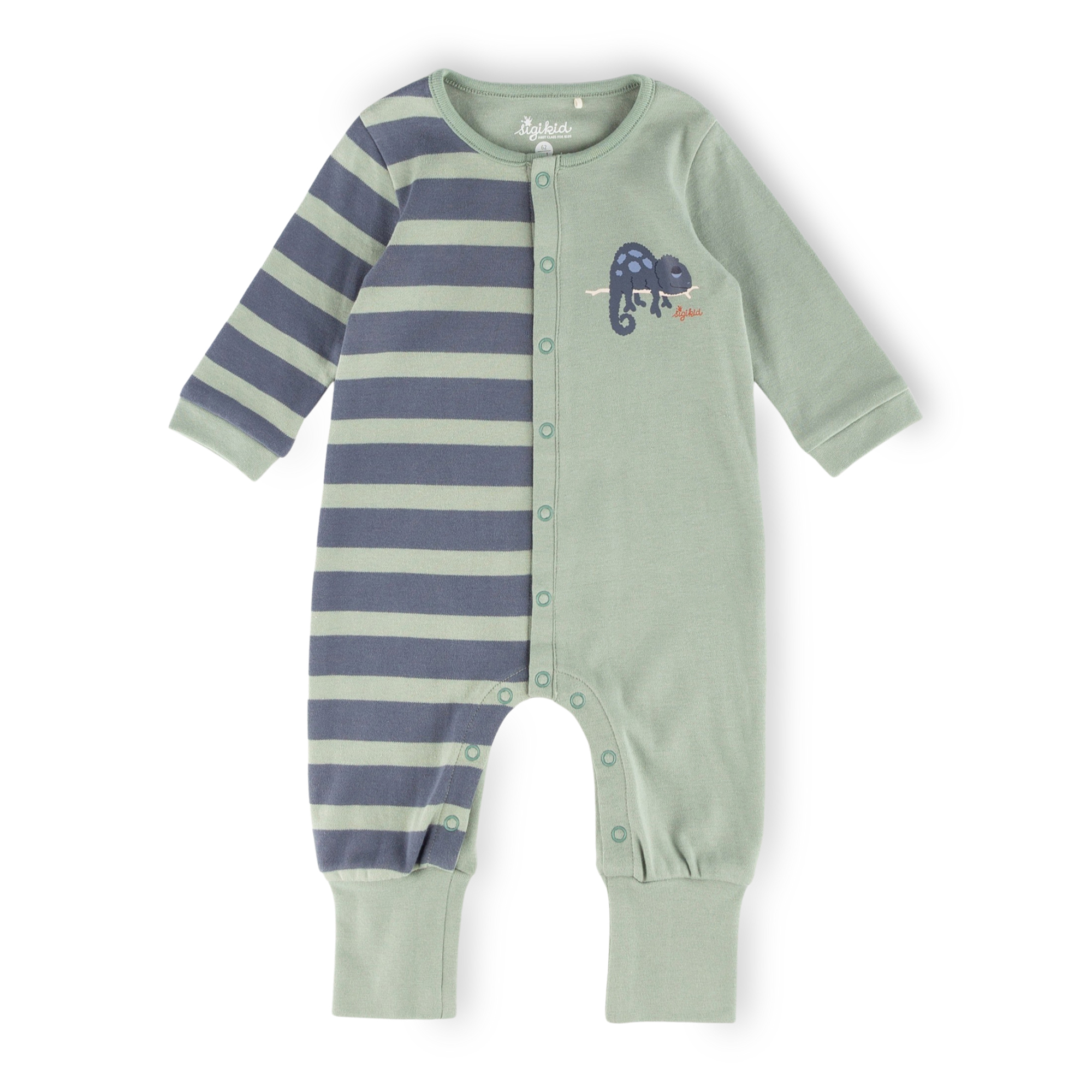 Baby Schlaf Overall Chamäleon, grün-blau