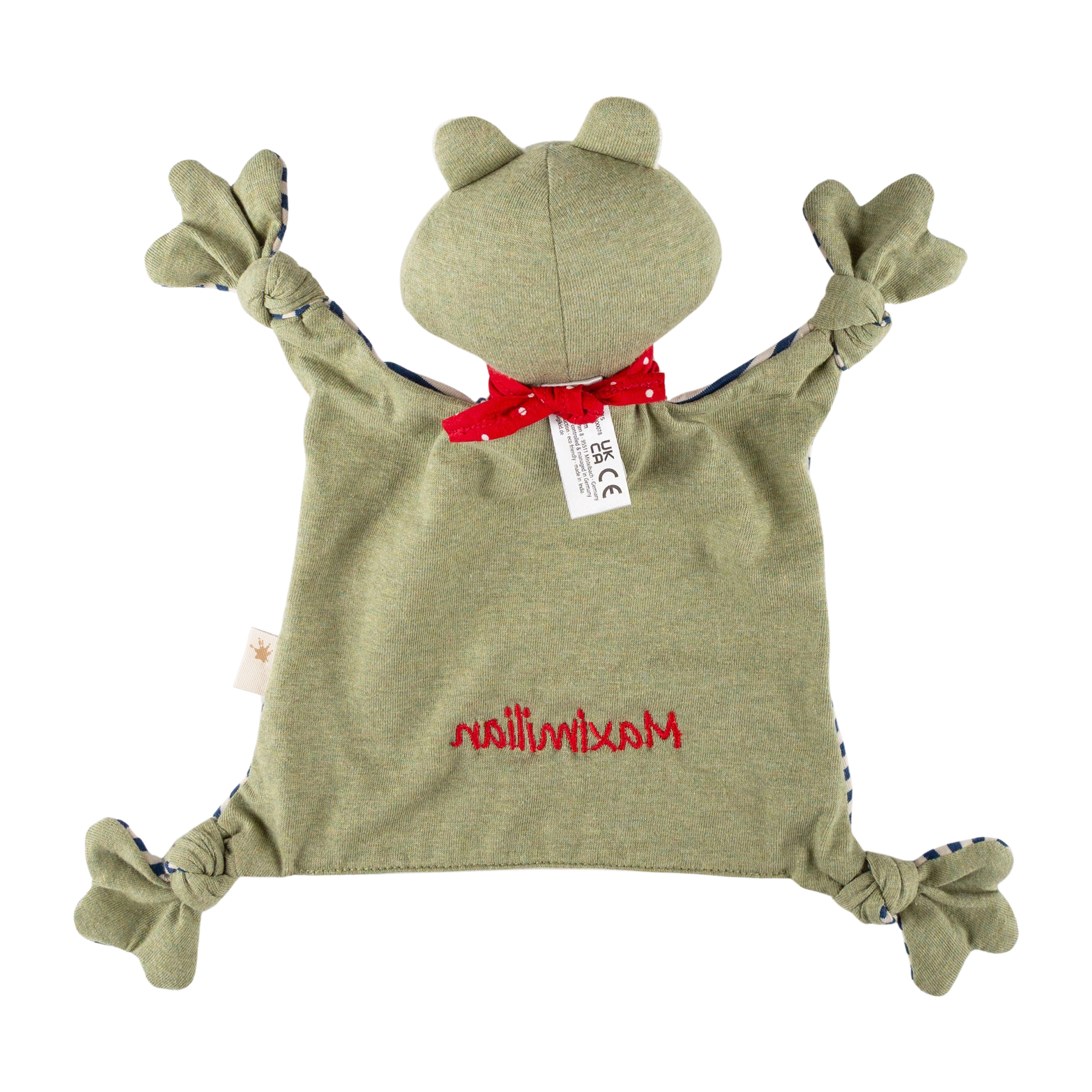 Namensschnuffeltuch Frosch, Green Collection