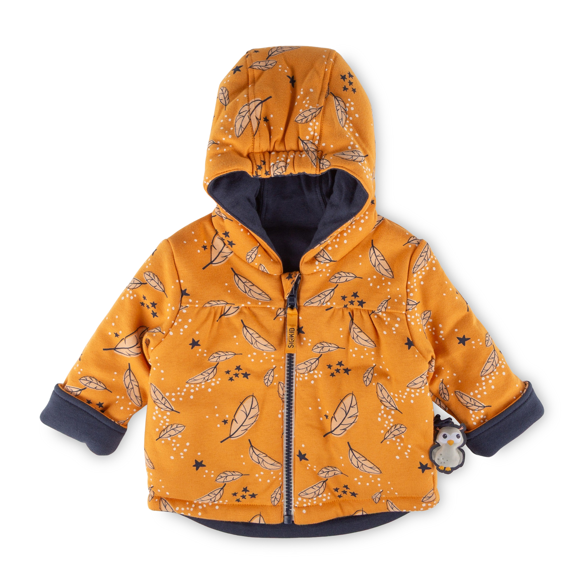 Baby Wendejacke wattiert Magic Owl, dunkelblau oder gelb